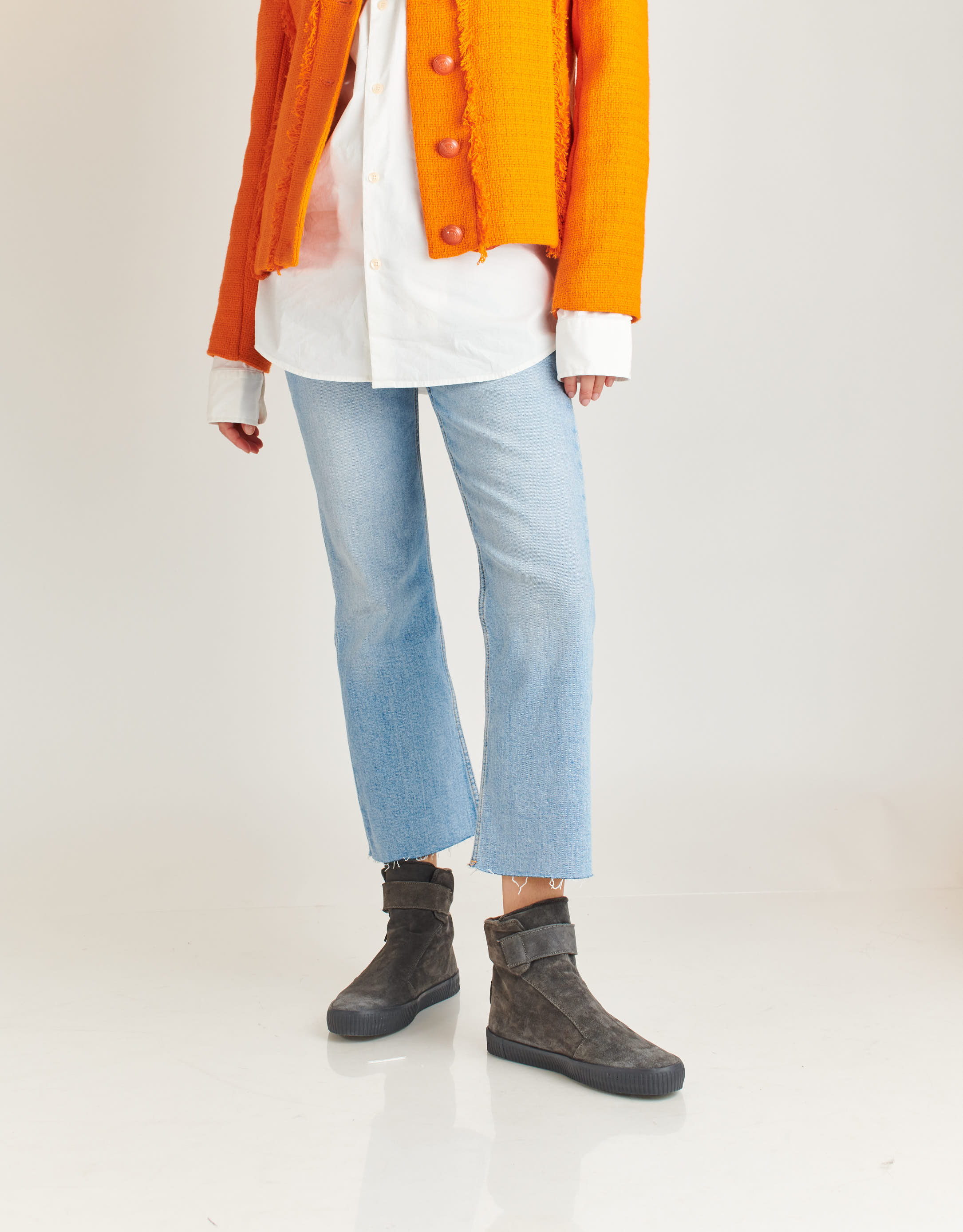 נעלי נשים - Aro - מגפונים עם סקוטש NOELLE - אפור1