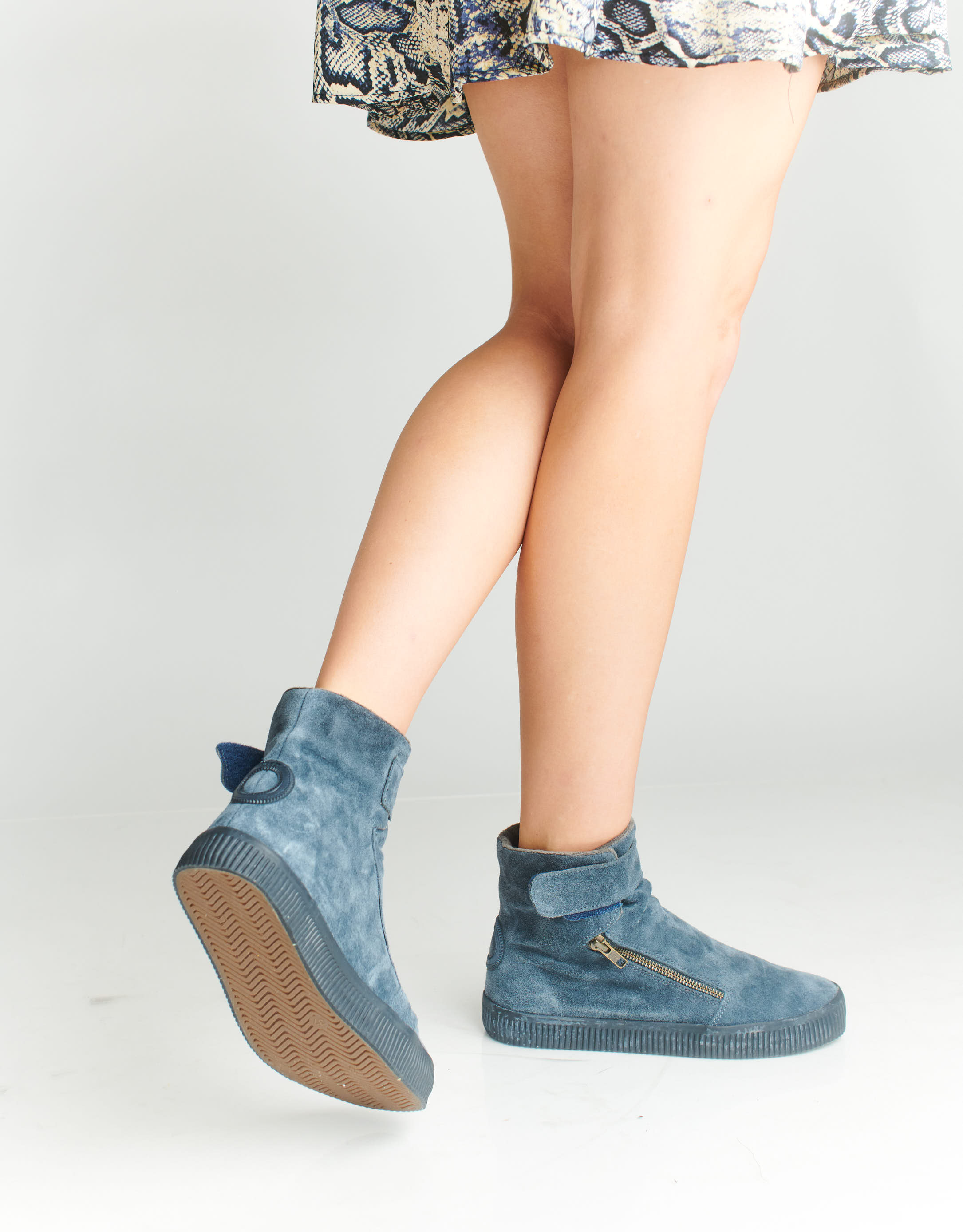 נעלי נשים - Aro - מגפונים עם סקוטש NOELLE - כחול3