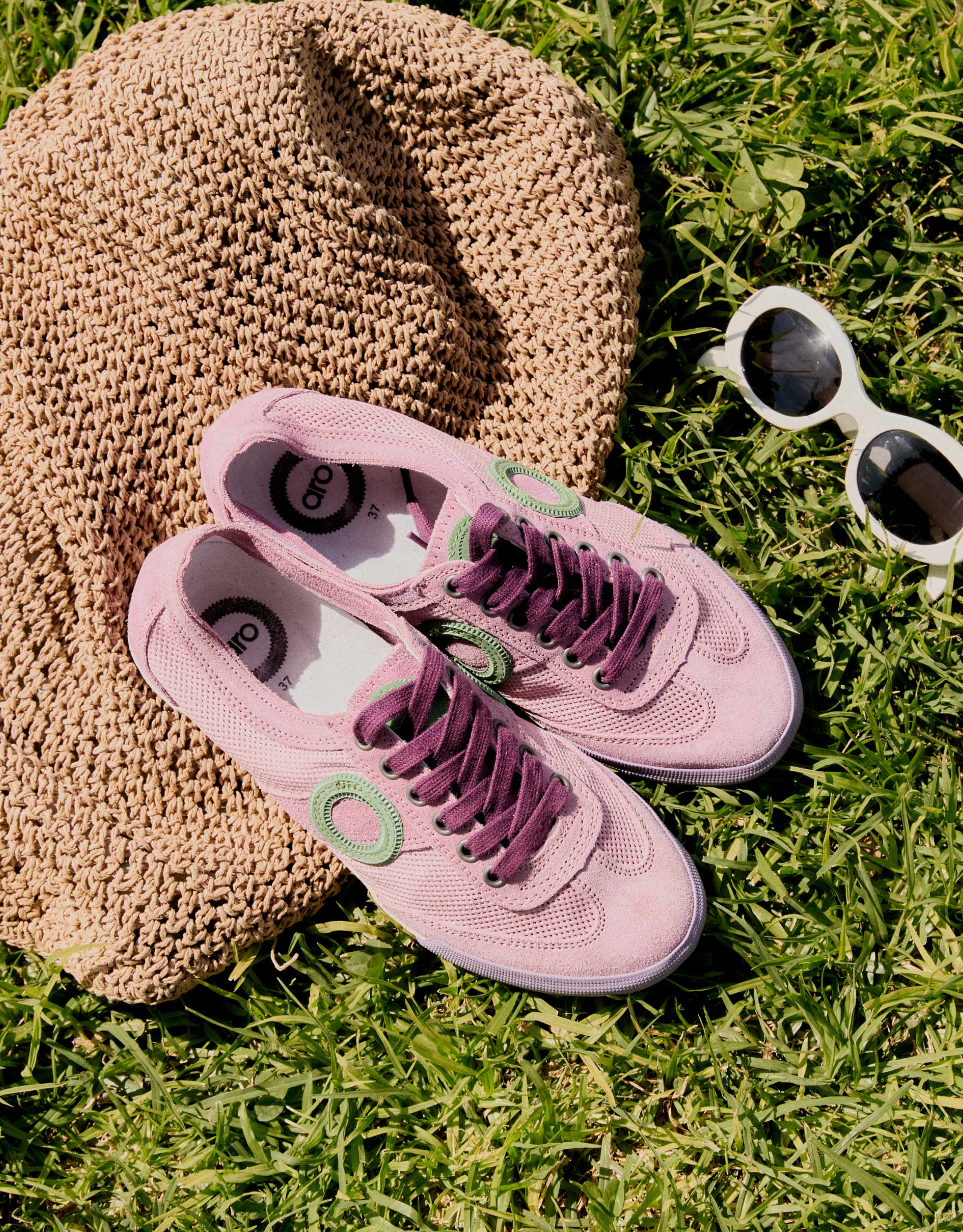 נעלי נשים - Aro - סניקרס JOANETA - סגול   ירוק