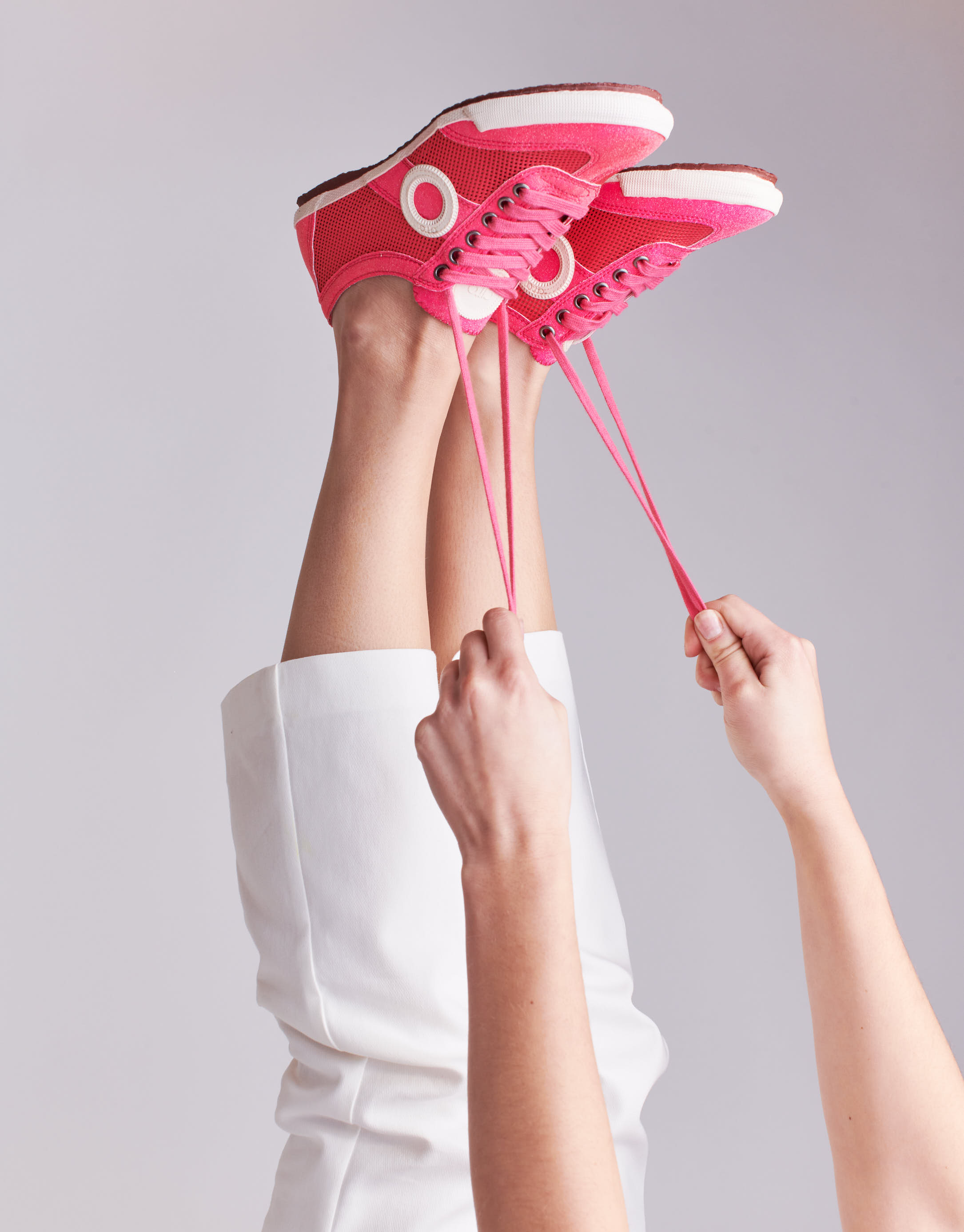 נעלי נשים - Aro - סניקרס JOANETA GLITTER - פוקסיה