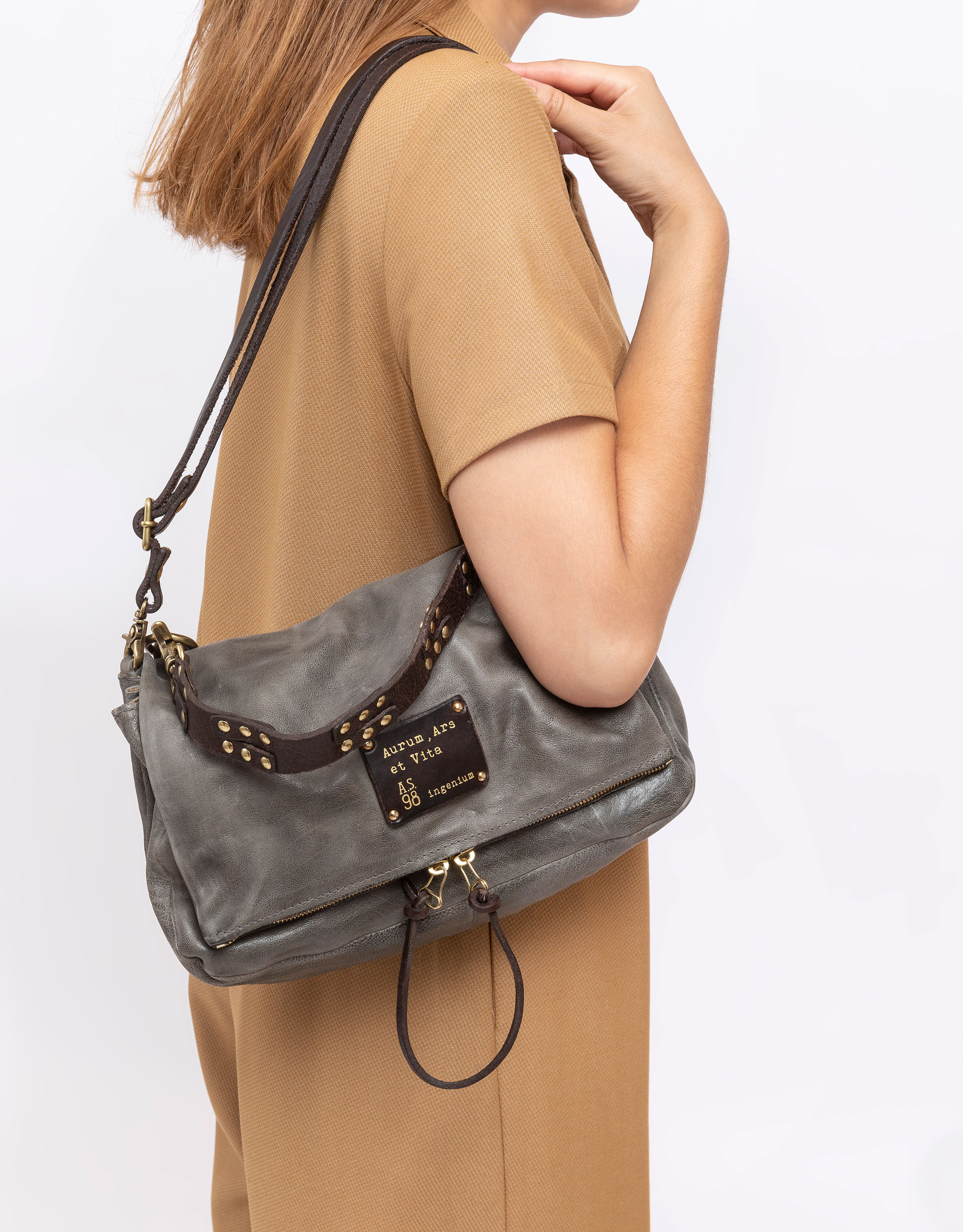 נעלי נשים - A.S. 98 - תיק BUSINESS AND PLEASURE - אפור