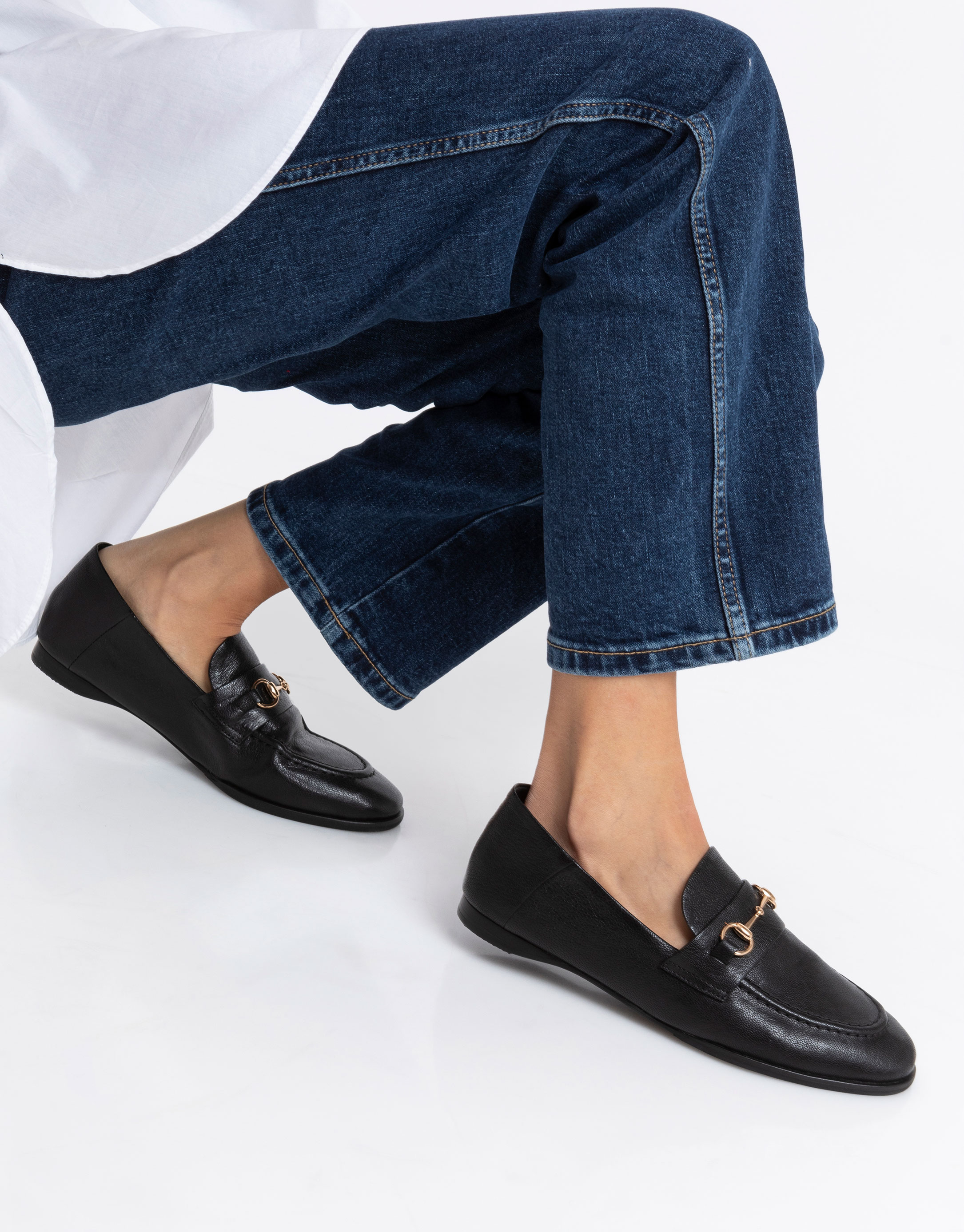 נעלי נשים - Yuko Imanishi - נעלי מוקסינים SACHI - שחור1