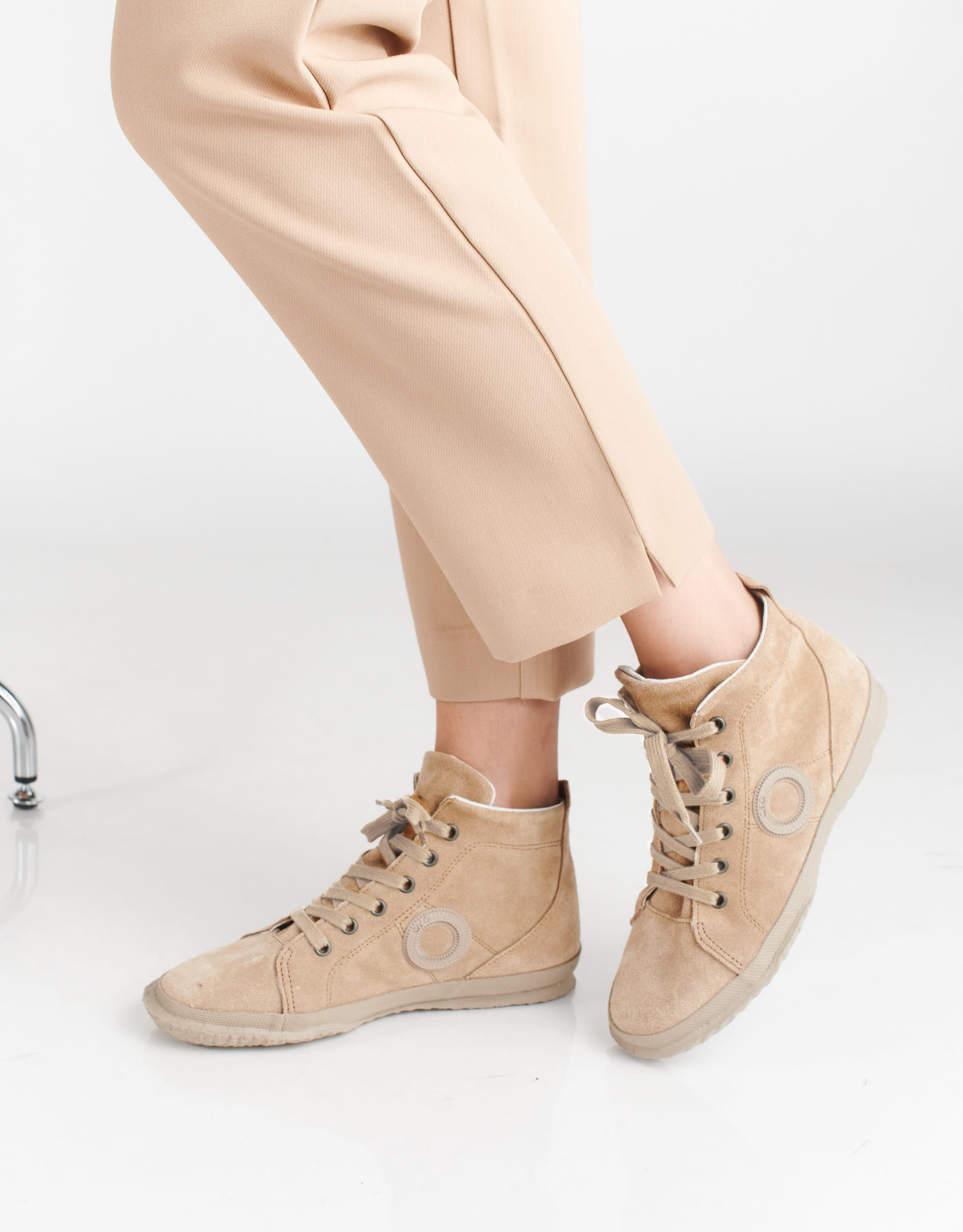 נעלי נשים - Aro - סניקרס זמש גבוהות WILLY - בז'2