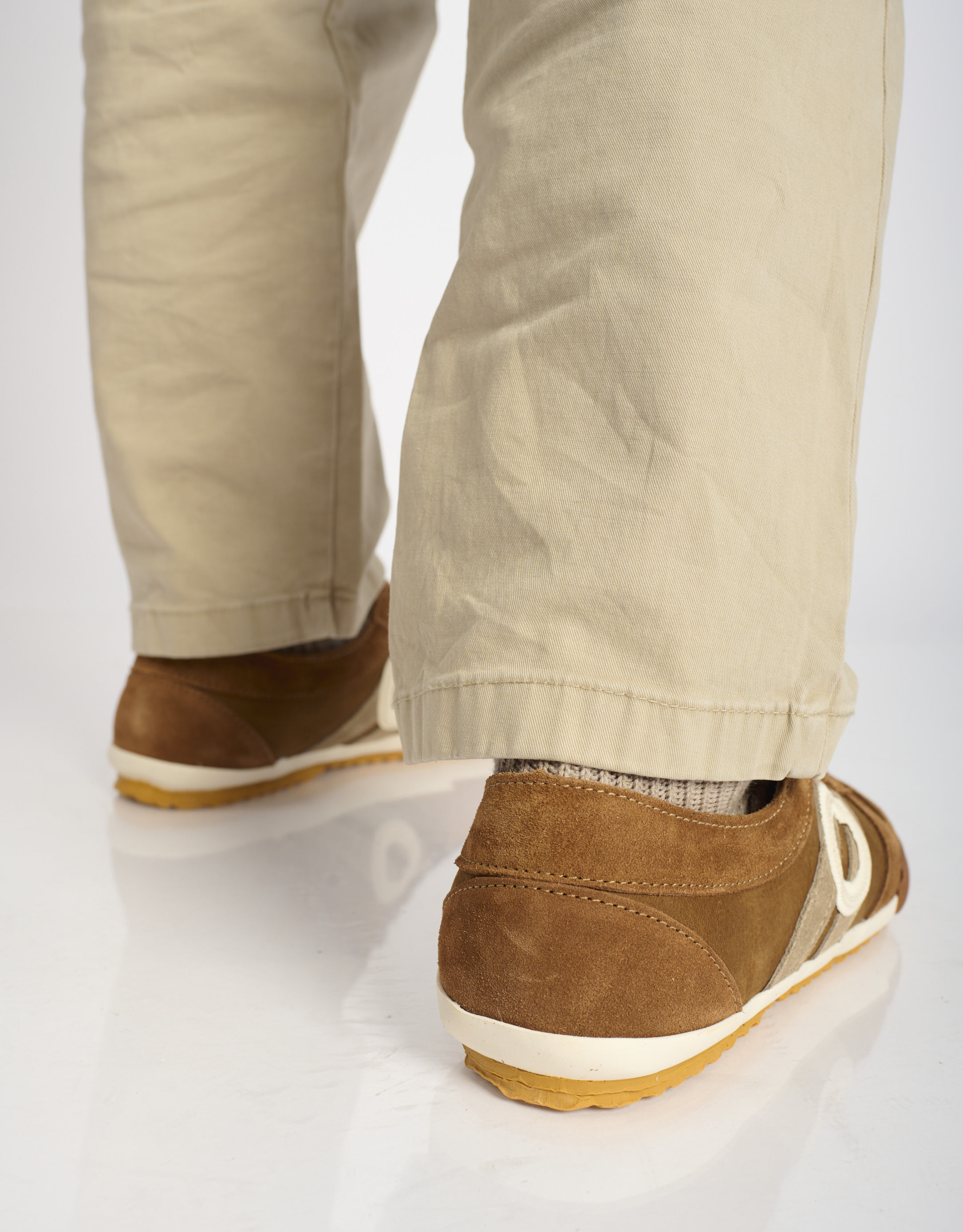 נעלי גברים - Aro - סניקרס עור IDO - קאמל4