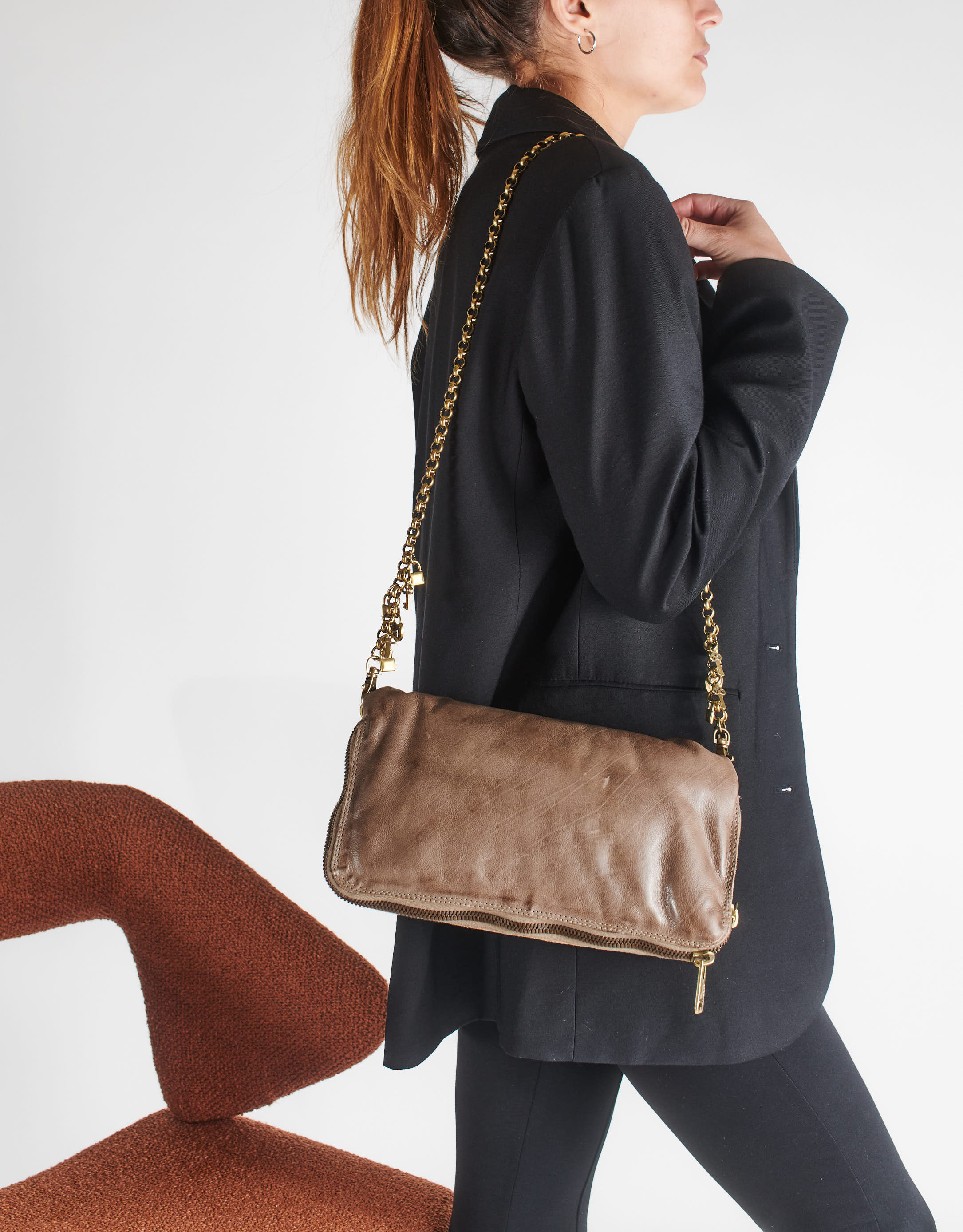 נעלי נשים - A.S. 98 - תיק ערב ELEONORA - בז'