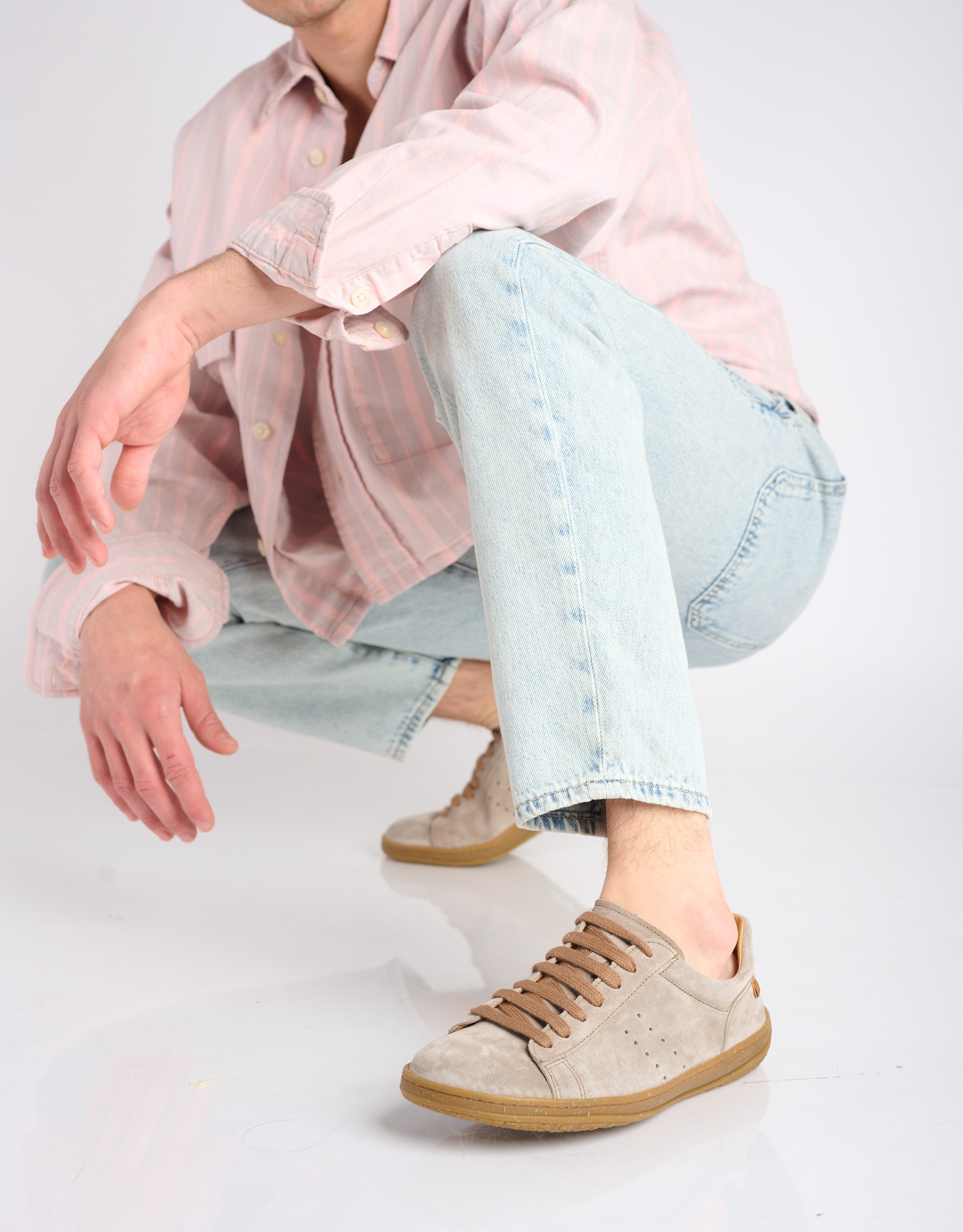 נעלי גברים - El Naturalista - נעליים מעור AMAZONAS - אפור