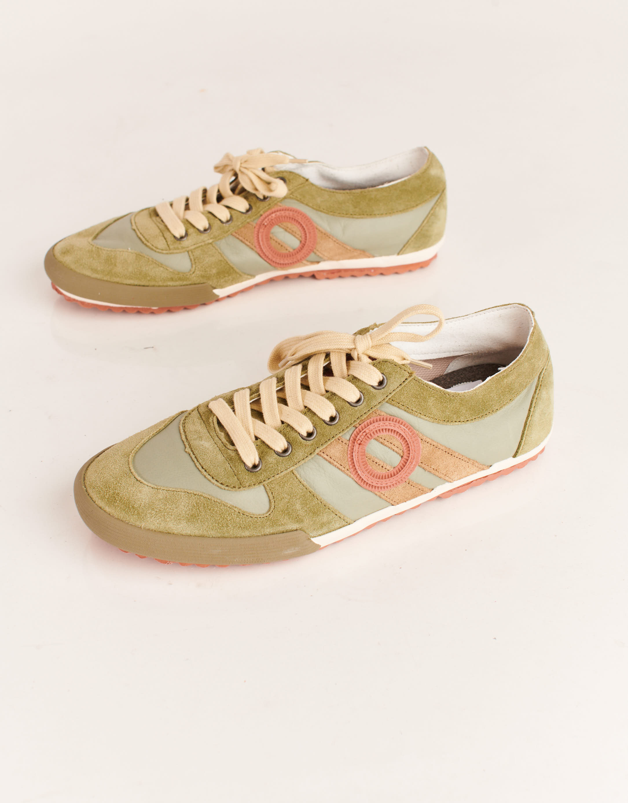 נעלי גברים - Aro - סניקרס עור IDO - זית