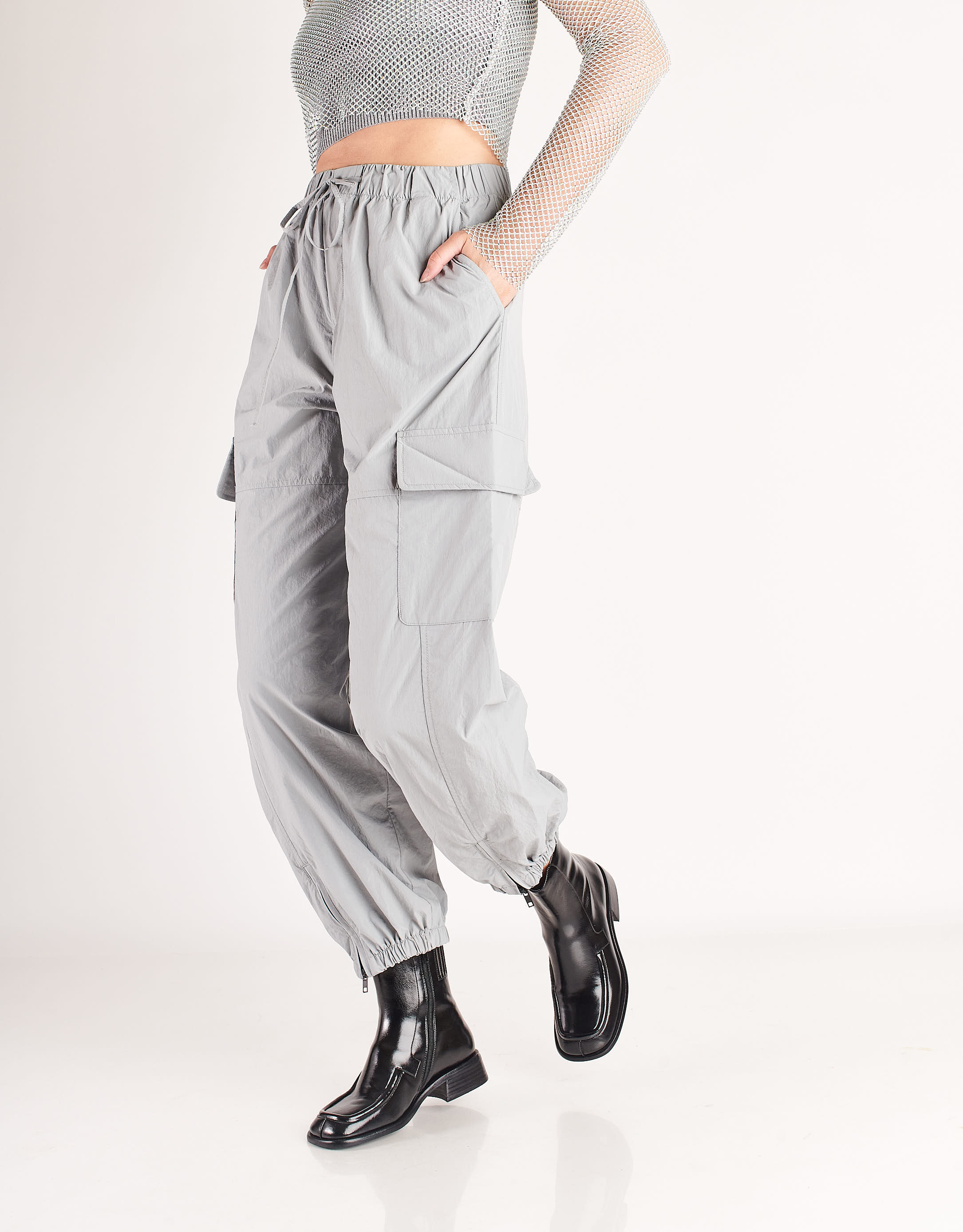 נעלי נשים - Jeffrey Campbell - מגפונים שטוחים ODETTA - שחור1