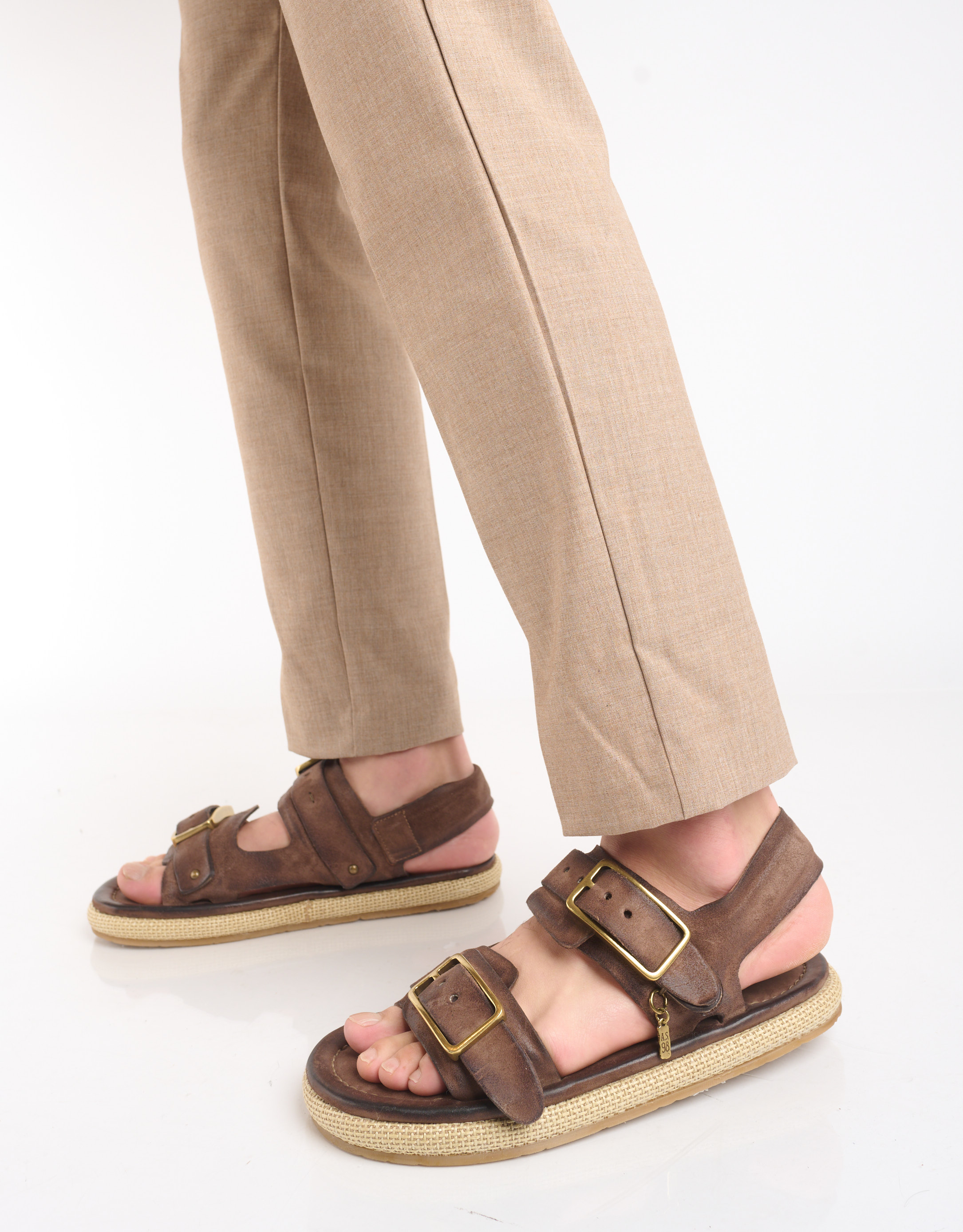 נעלי גברים - A.S. 98 - סנדלי עור MARCO - חום