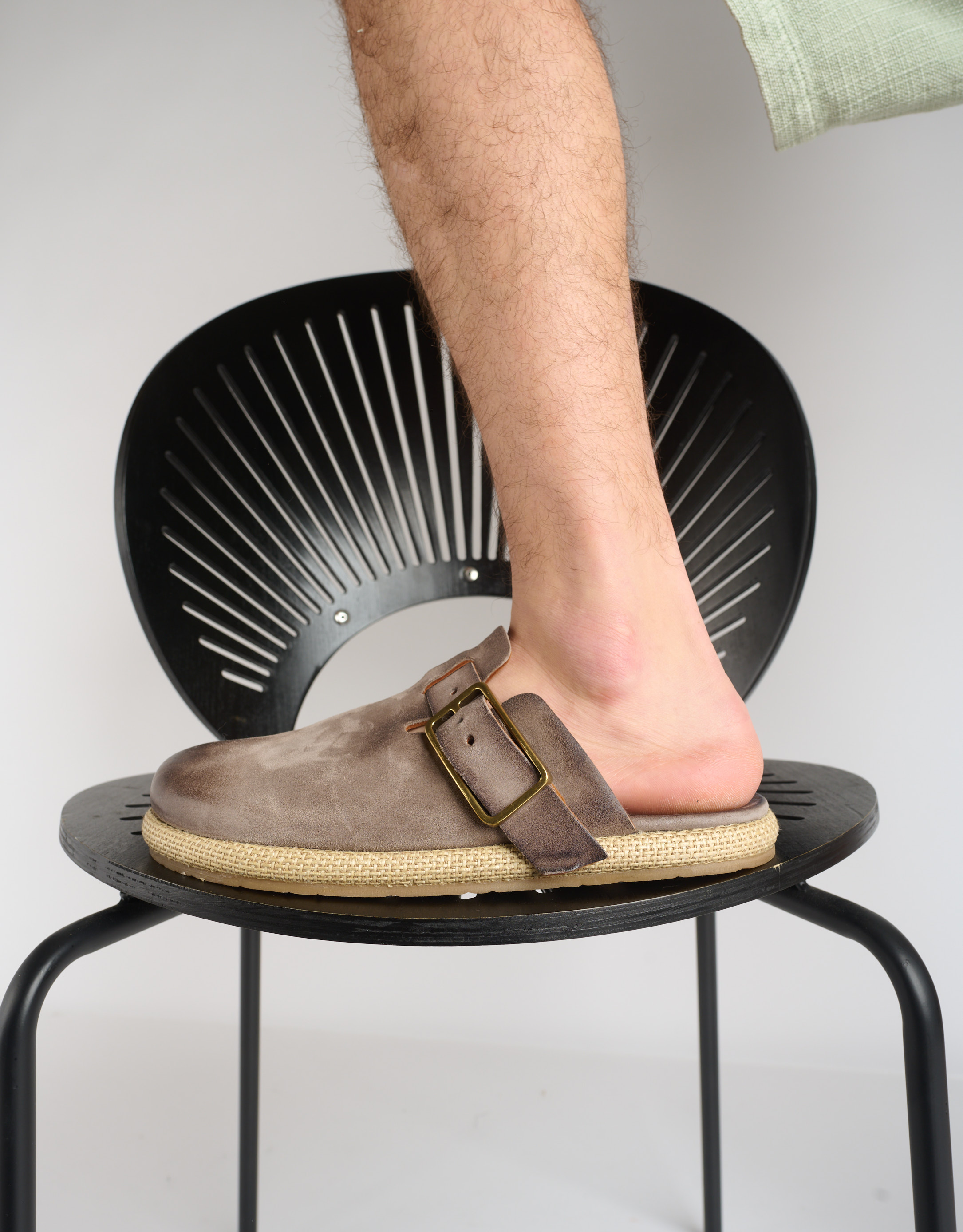 נעלי גברים - A.S. 98 - כפכפי עור MARCO - אפור