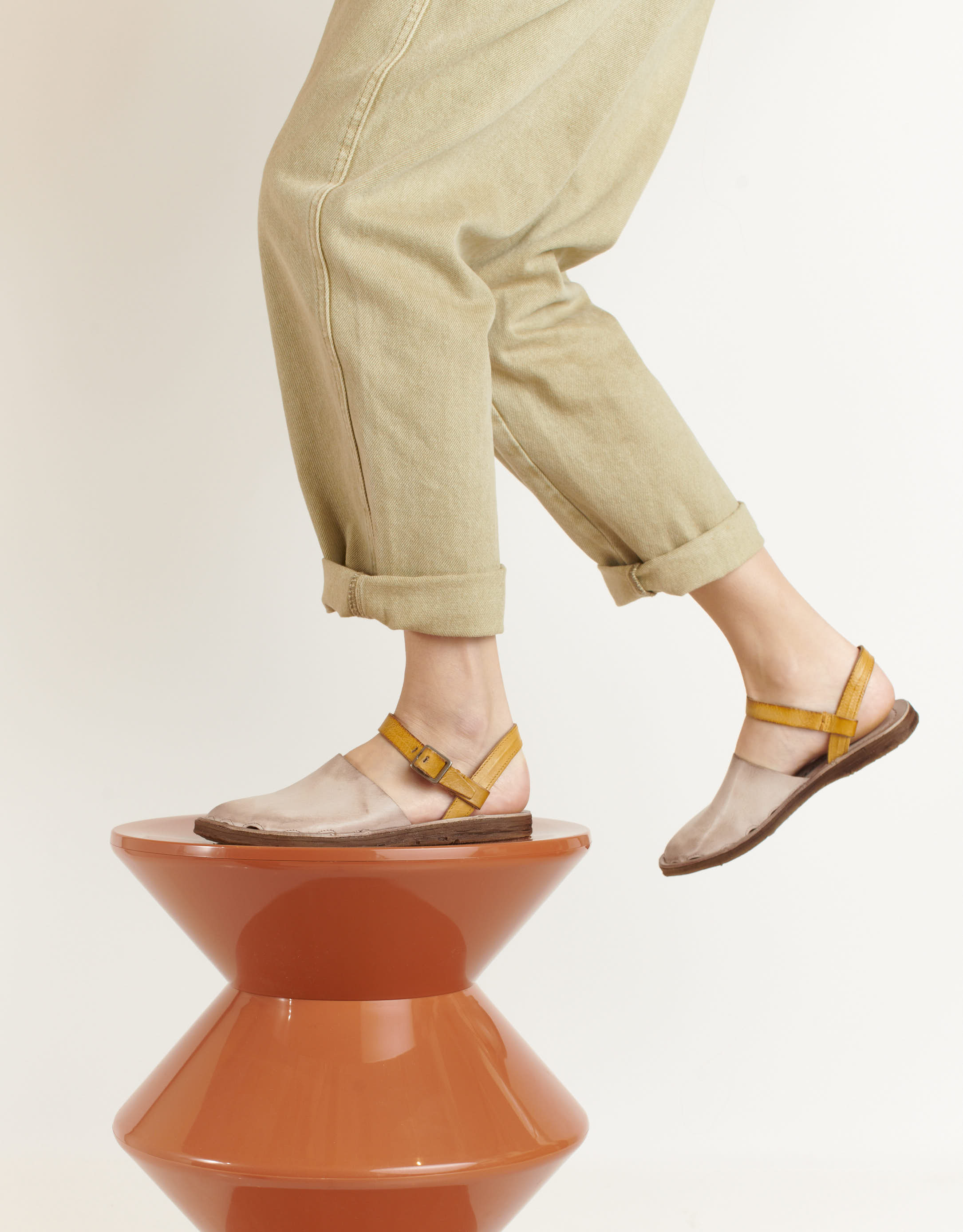 נעלי נשים - A.S. 98 - סנדלים משולבים RAMOS - בז'