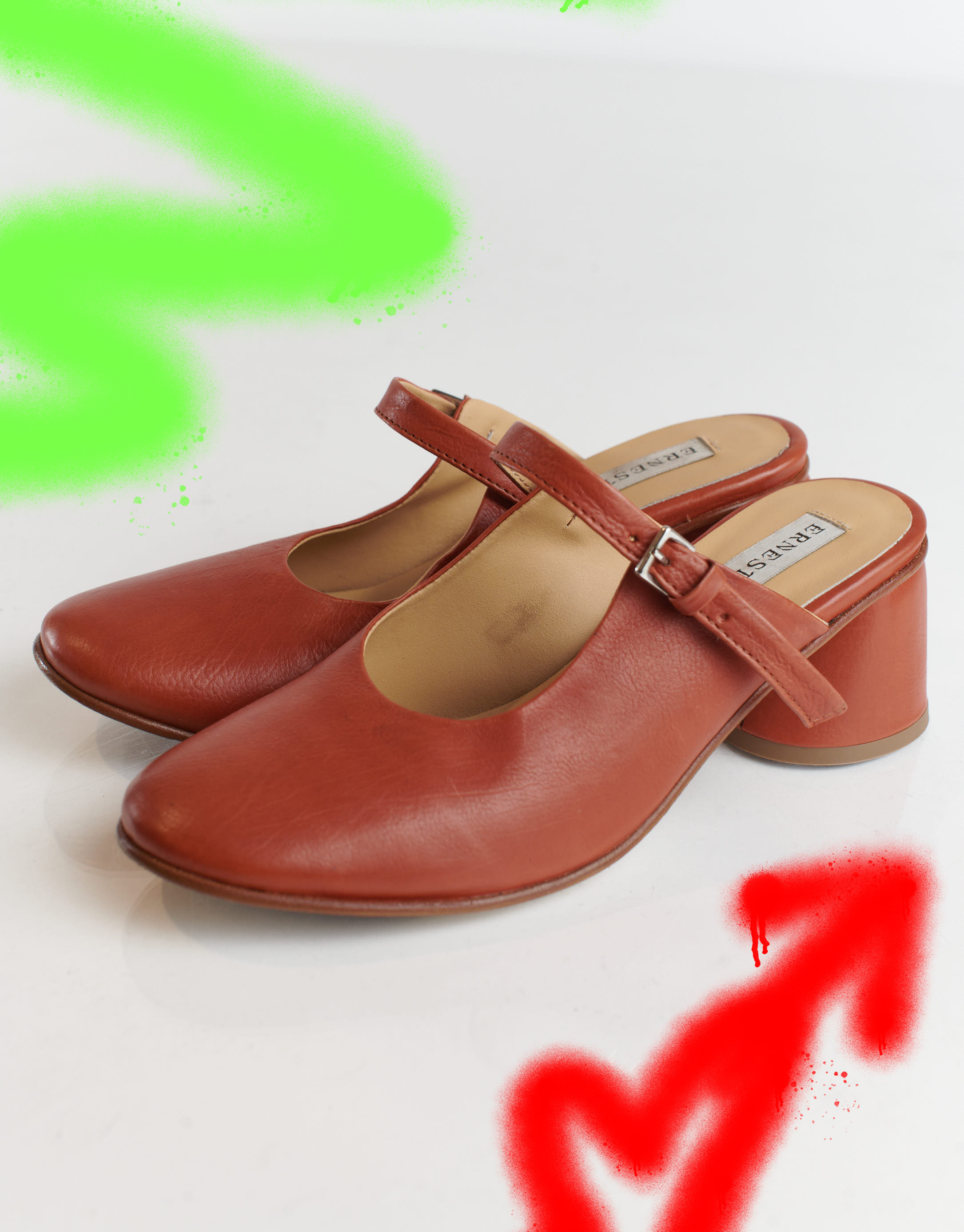 נעלי נשים - Ernesto Dolani - כפכפי עקב TEREZA - חמרה