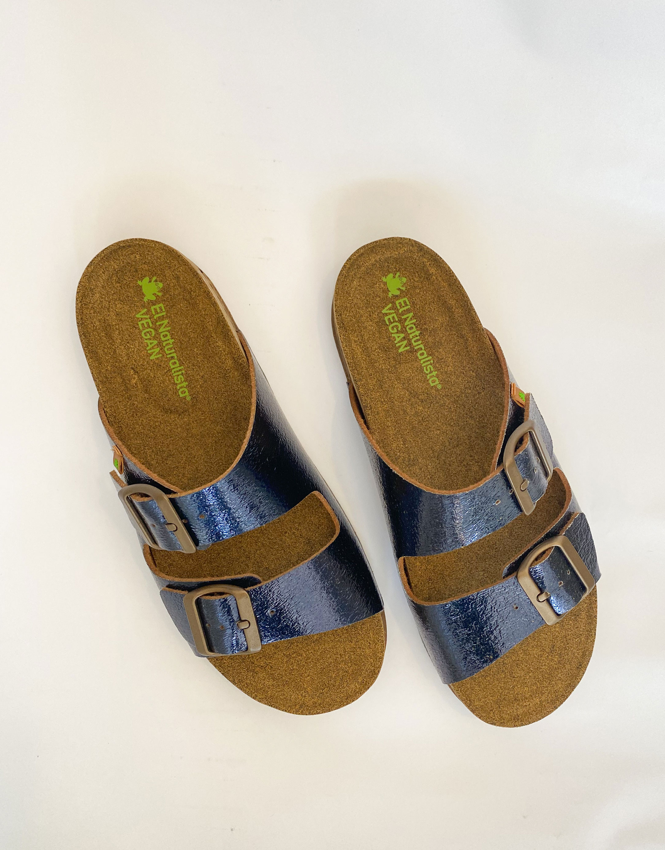 נעלי נשים - El Naturalista - כפכפים טבעוניים BALANCE - כחול מבריק