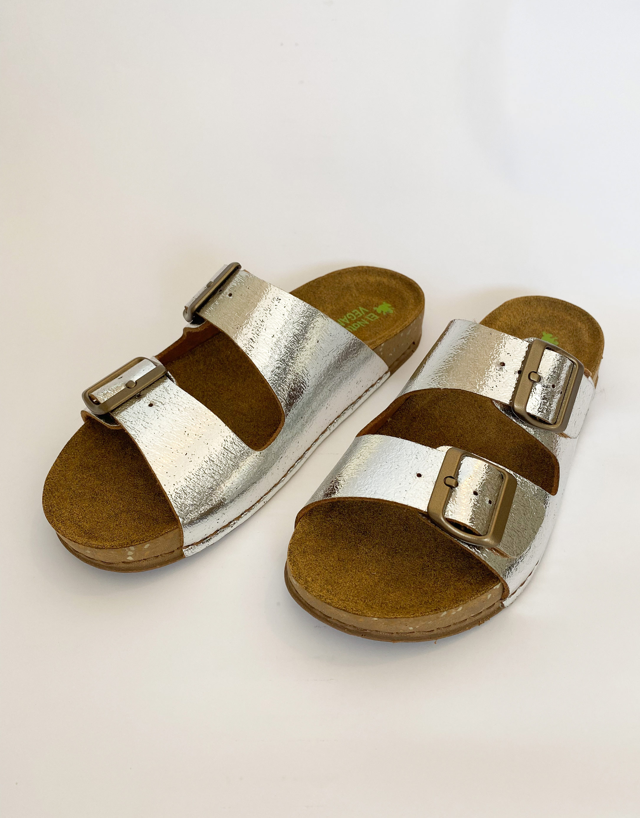 נעלי נשים - El Naturalista - כפכפים טבעוניים BALANCE - כסף