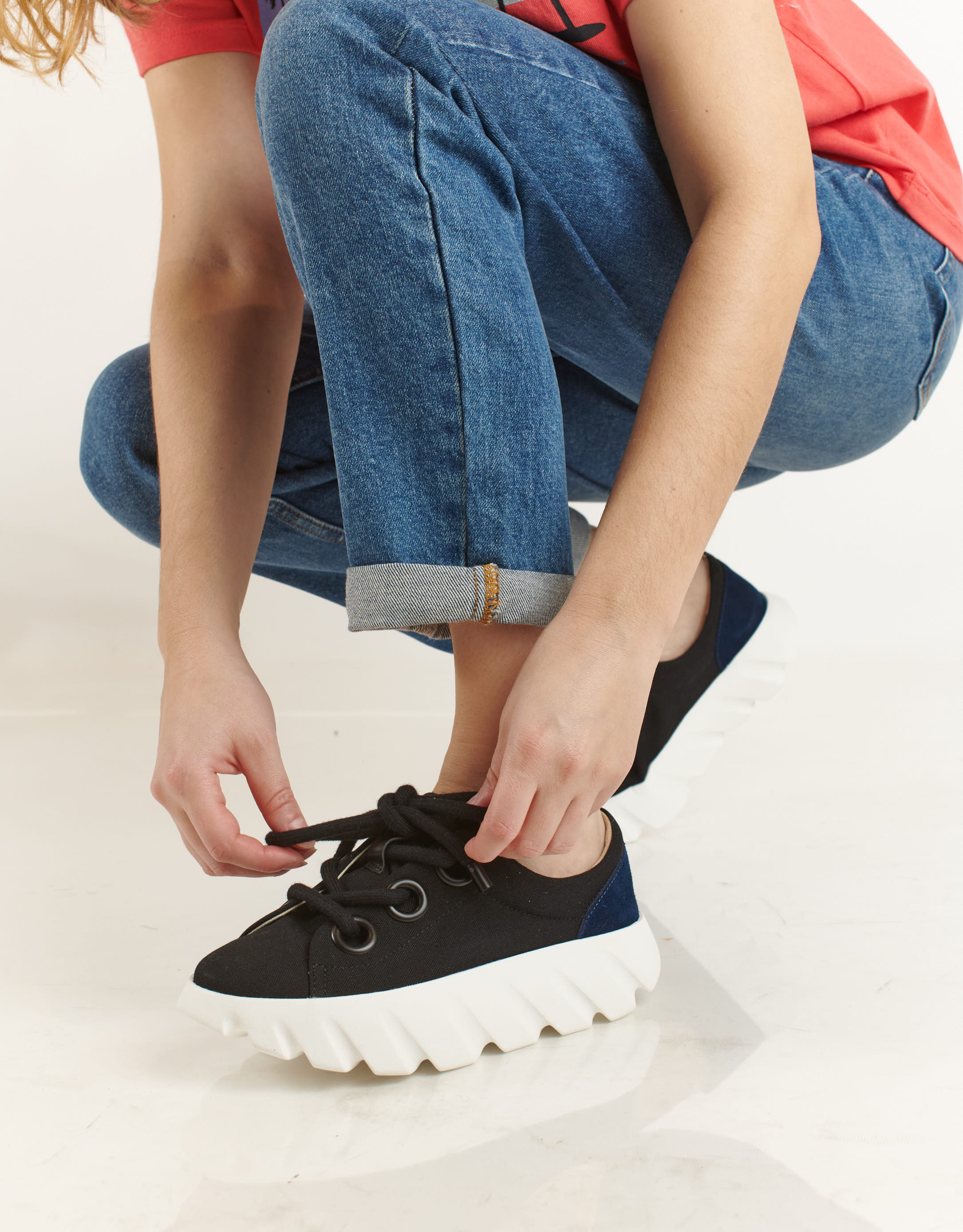 נעלי נשים - 4CCCCEES - סניקרס בד TURA FABI - שחור