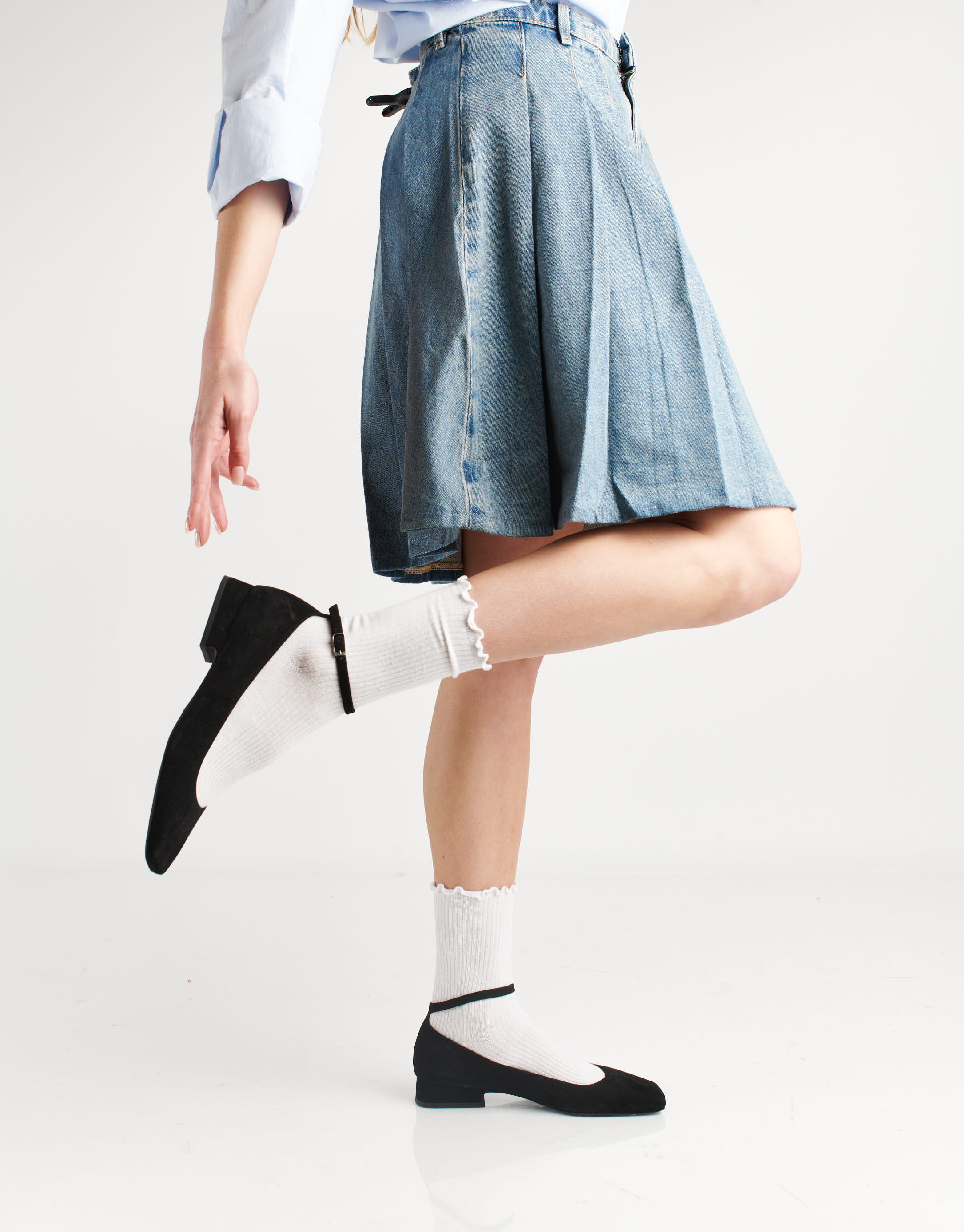 נעלי נשים - Jeffrey Campbell - נעלי סירה ENVIOUS - שחור