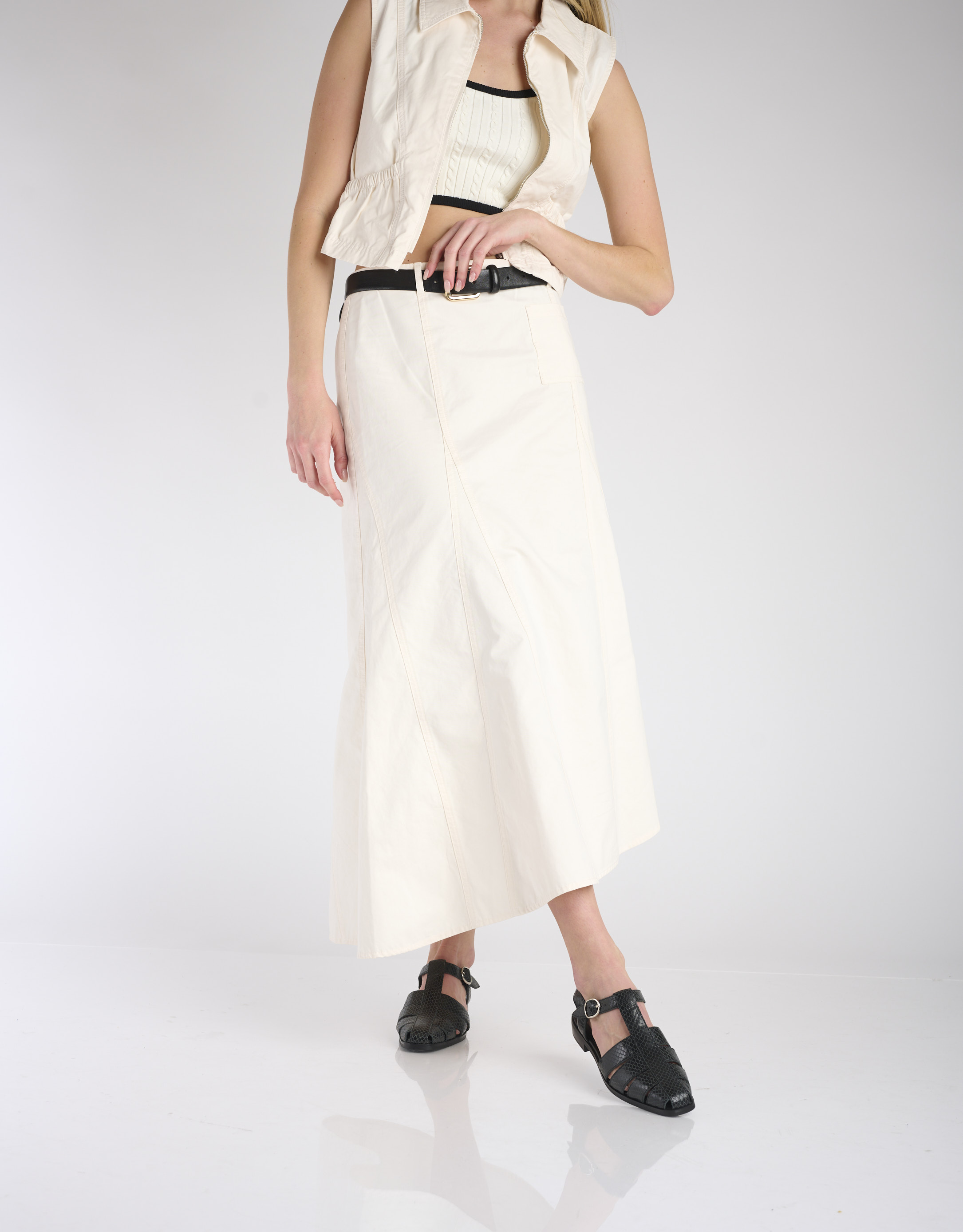 נעלי נשים - Jeffrey Campbell - סנדלי עור LANDEN  נחש - כחול