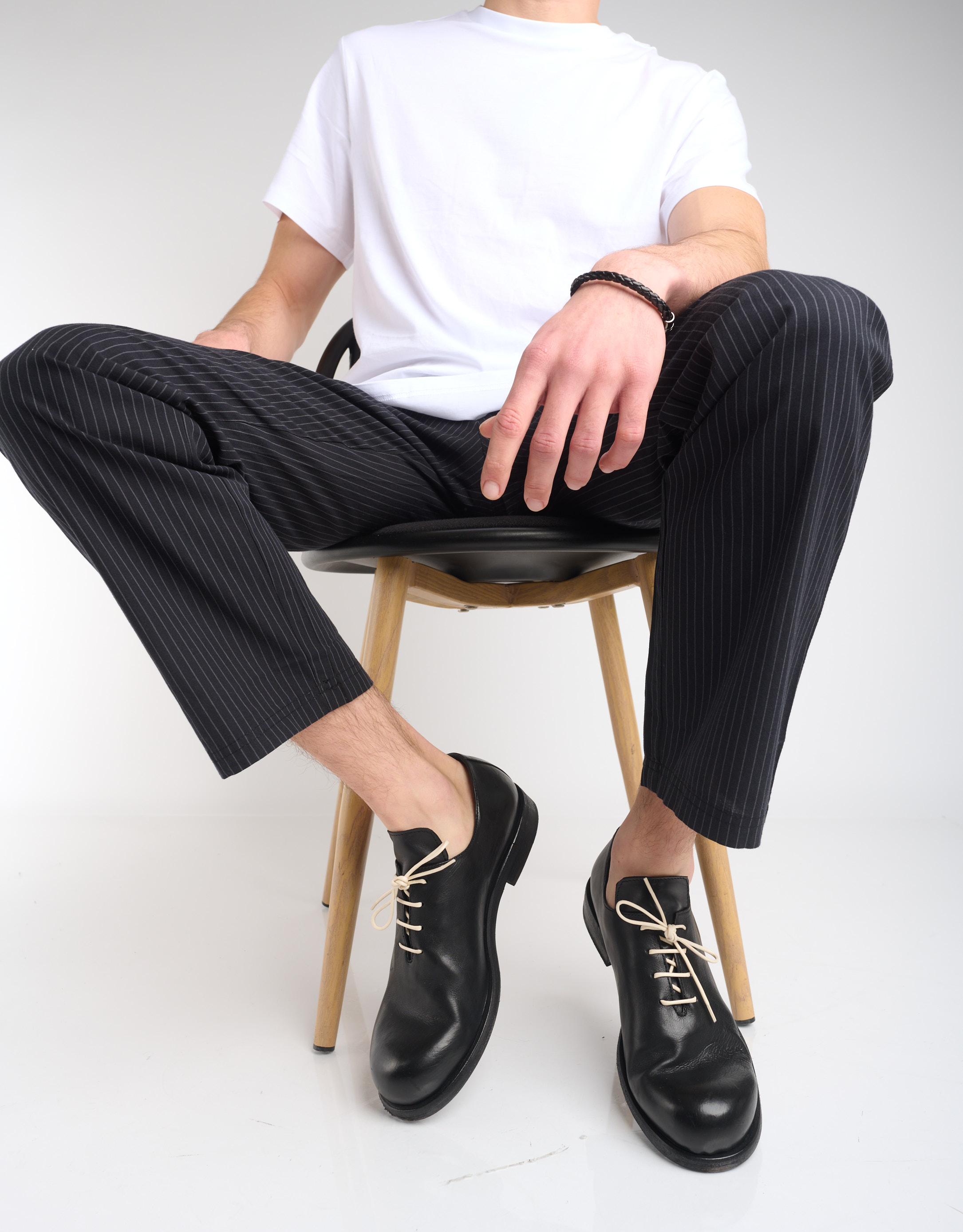 נעלי גברים - Ernesto Dolani - נעליים עם שרוכים AMOS - שחור