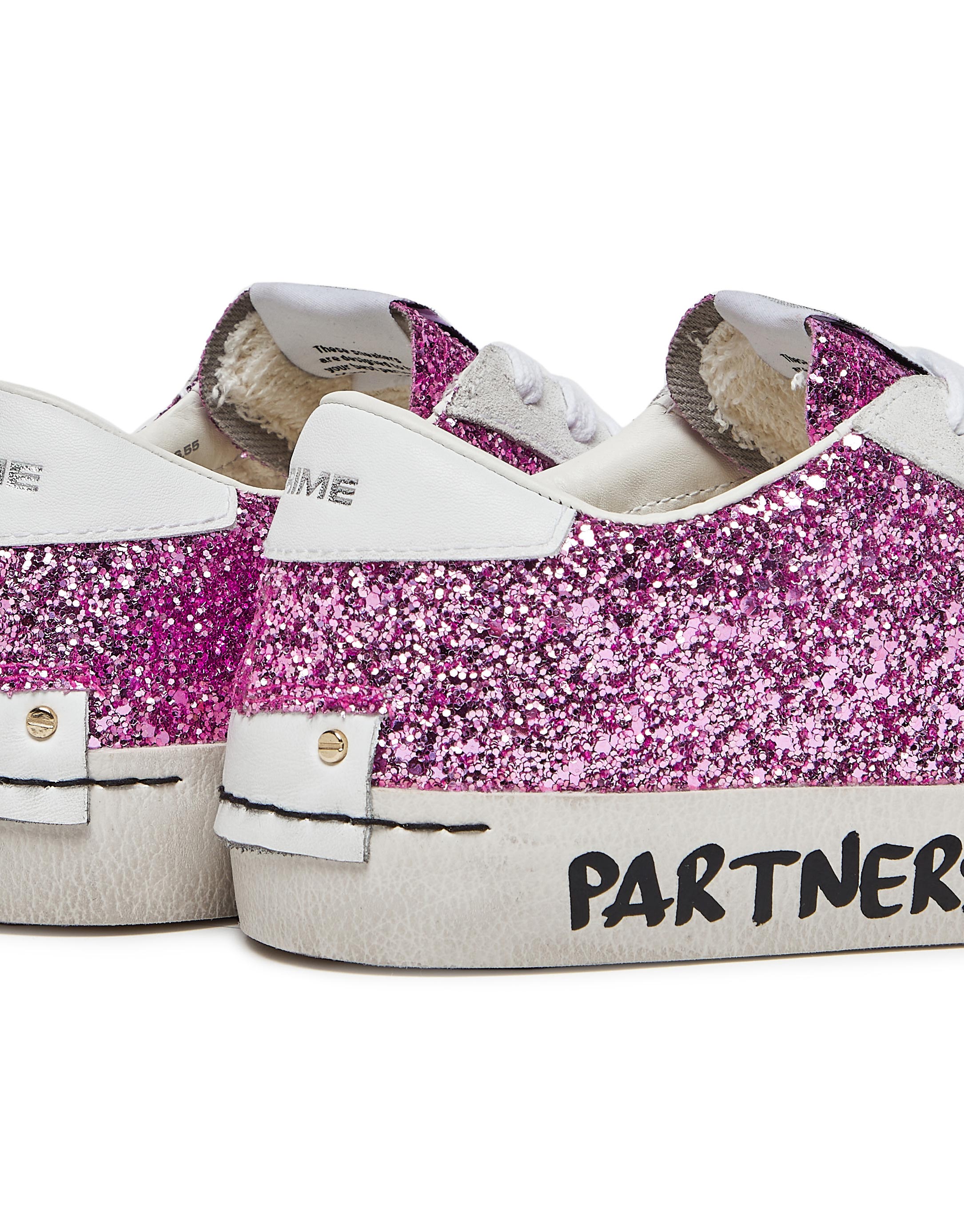 נעלי נשים - Crime London - סניקרס מנצנצות AVRIL - ורוד