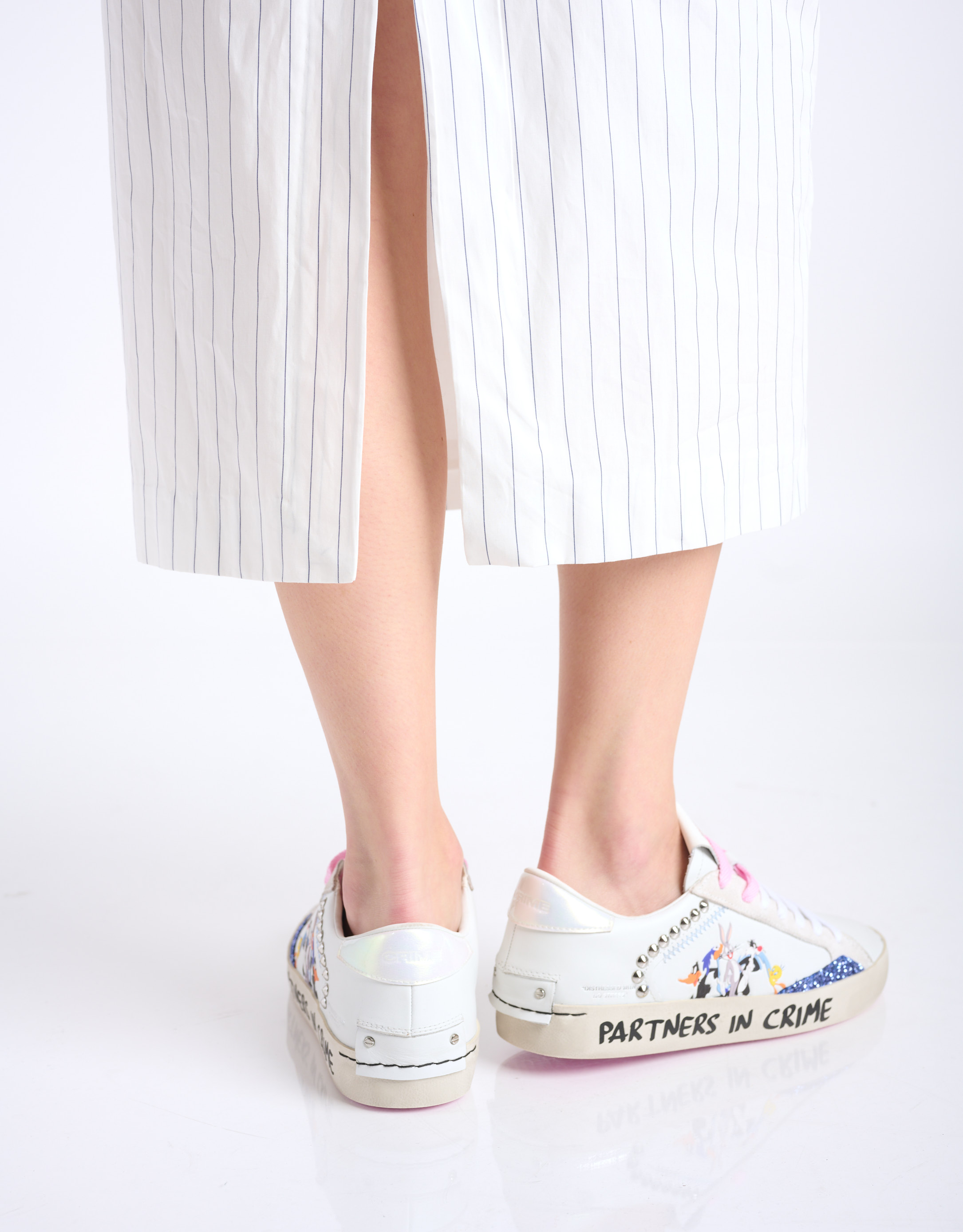 נעלי נשים - Crime London - סניקרס SHERYL - לבן