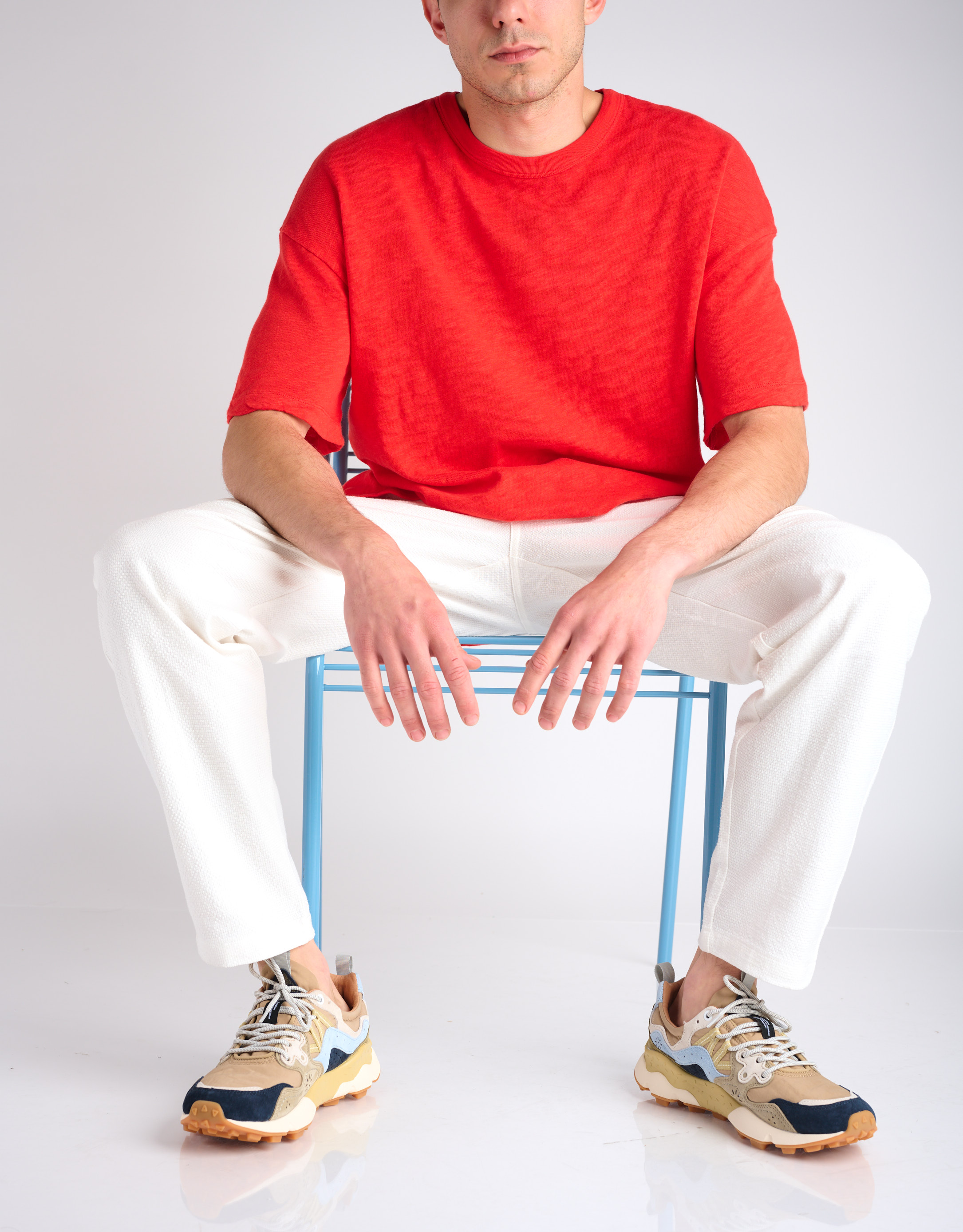 נעלי גברים - Flower Mountain - סניקרס צבעוניות YAMANO - בז'   כחול