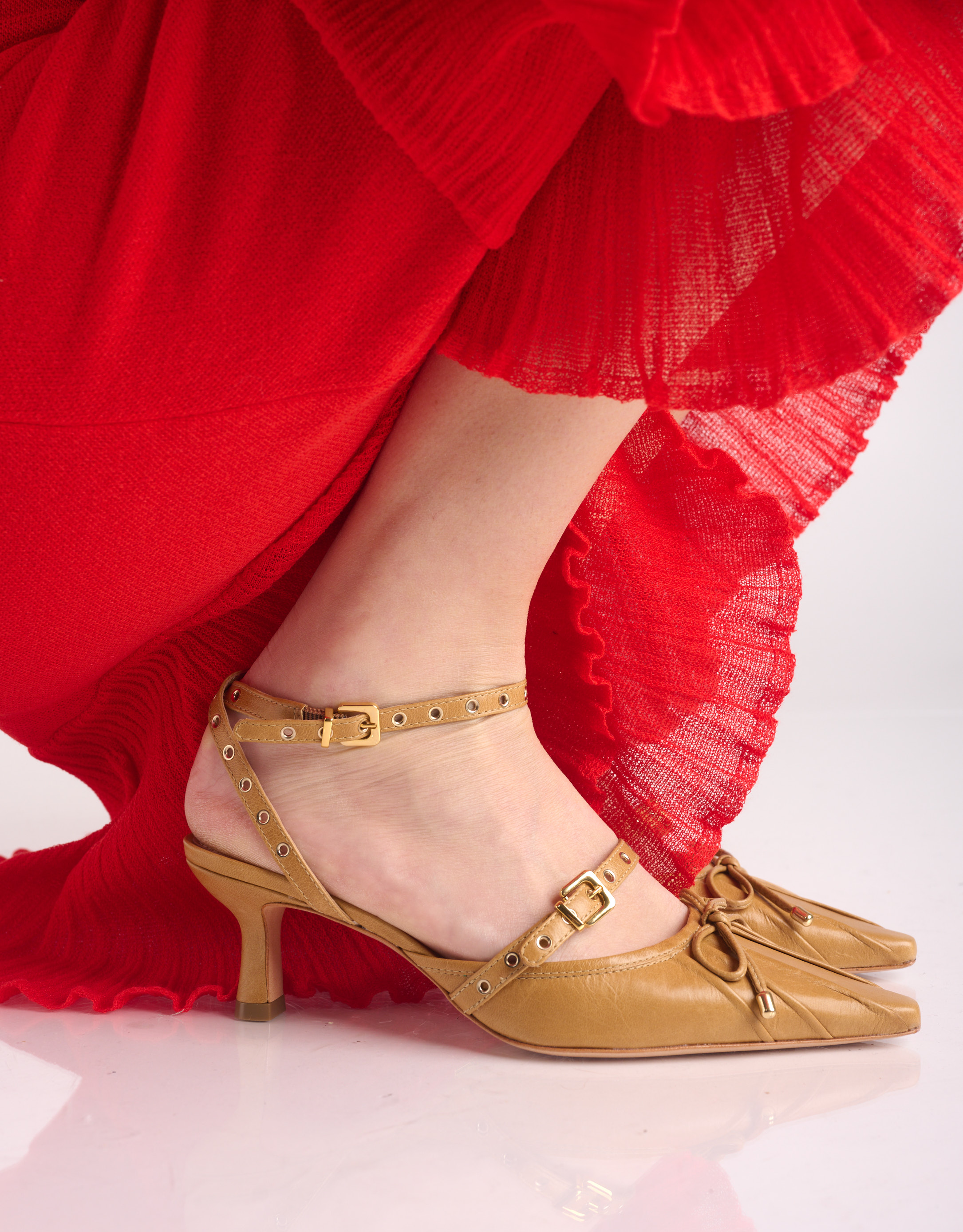 נעלי נשים - Vicenza - נעלי סירה עם קולר JAPAO - חום בהיר