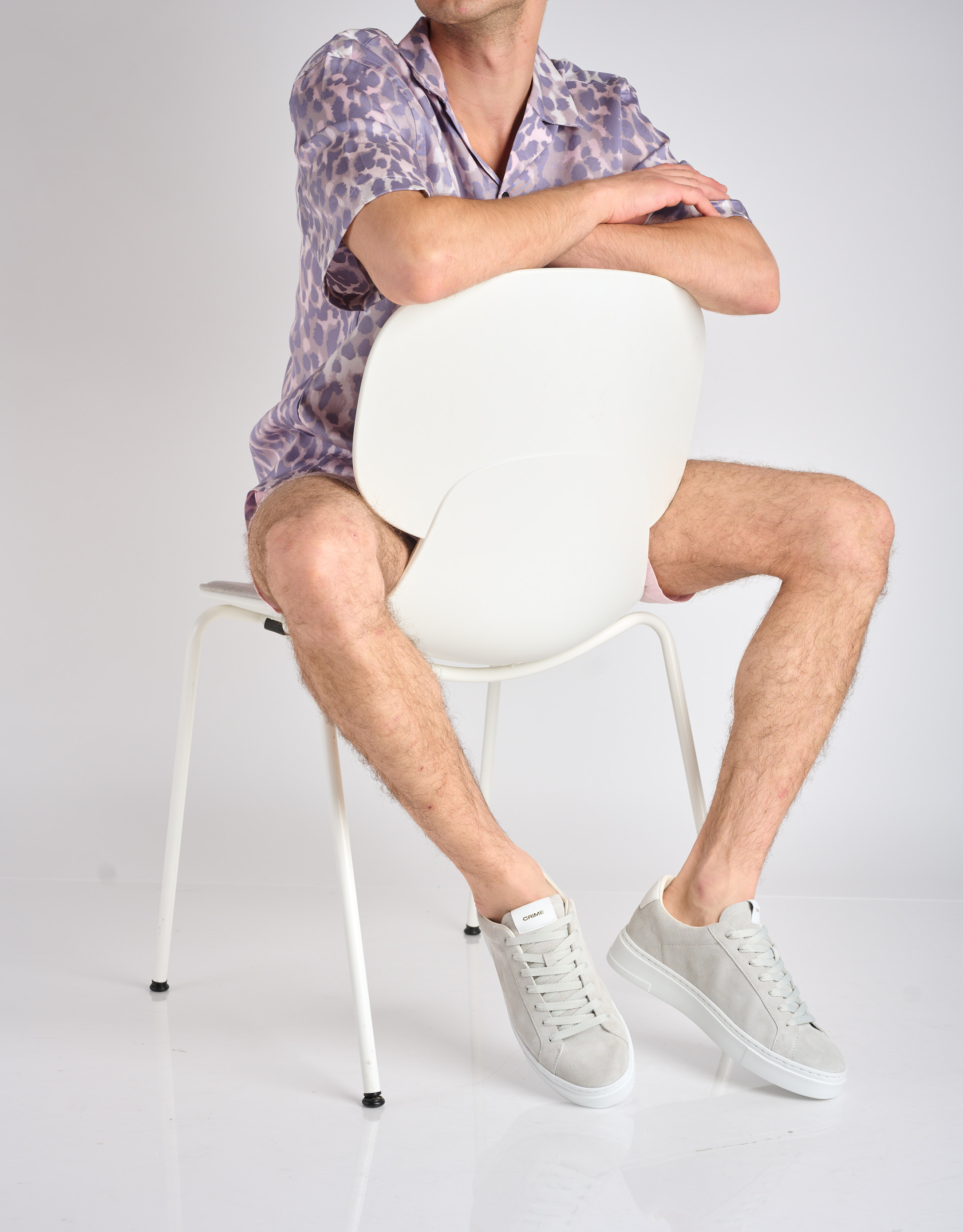 נעלי גברים - Crime London - סניקרס ELTON - אפור בהיר