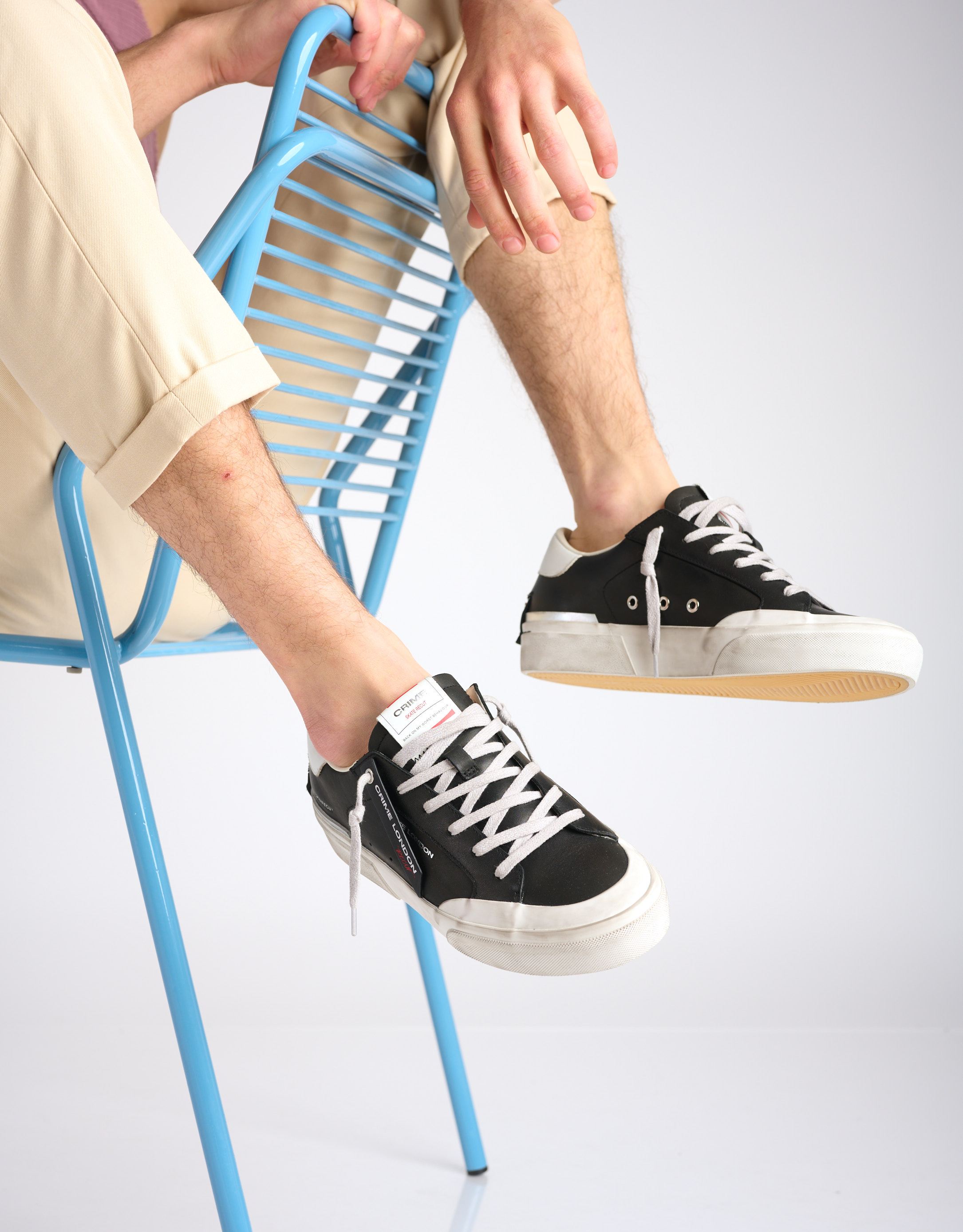 נעלי גברים - Crime London - סניקרס BRUS - שחור