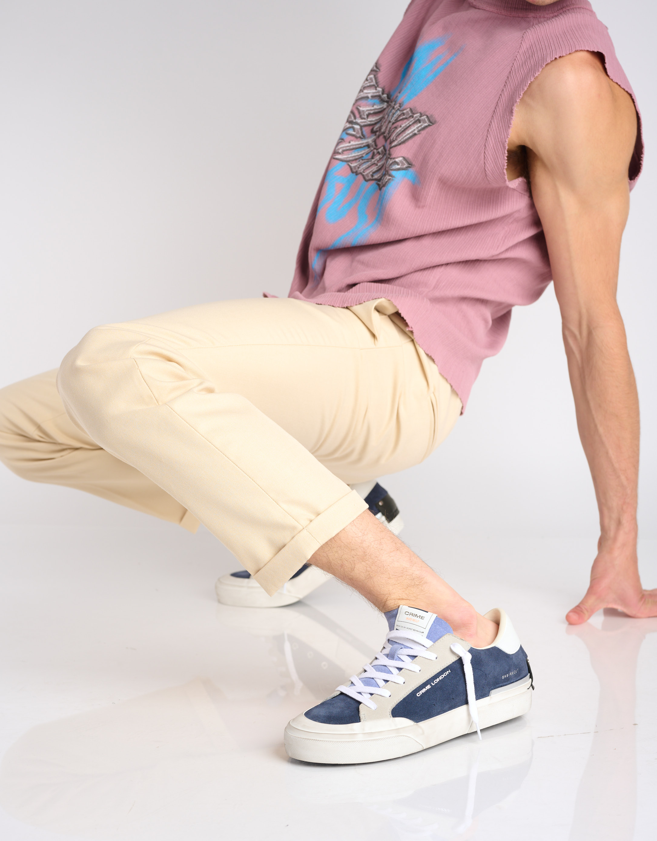 נעלי גברים - Crime London - סניקרס BRUS - כחול