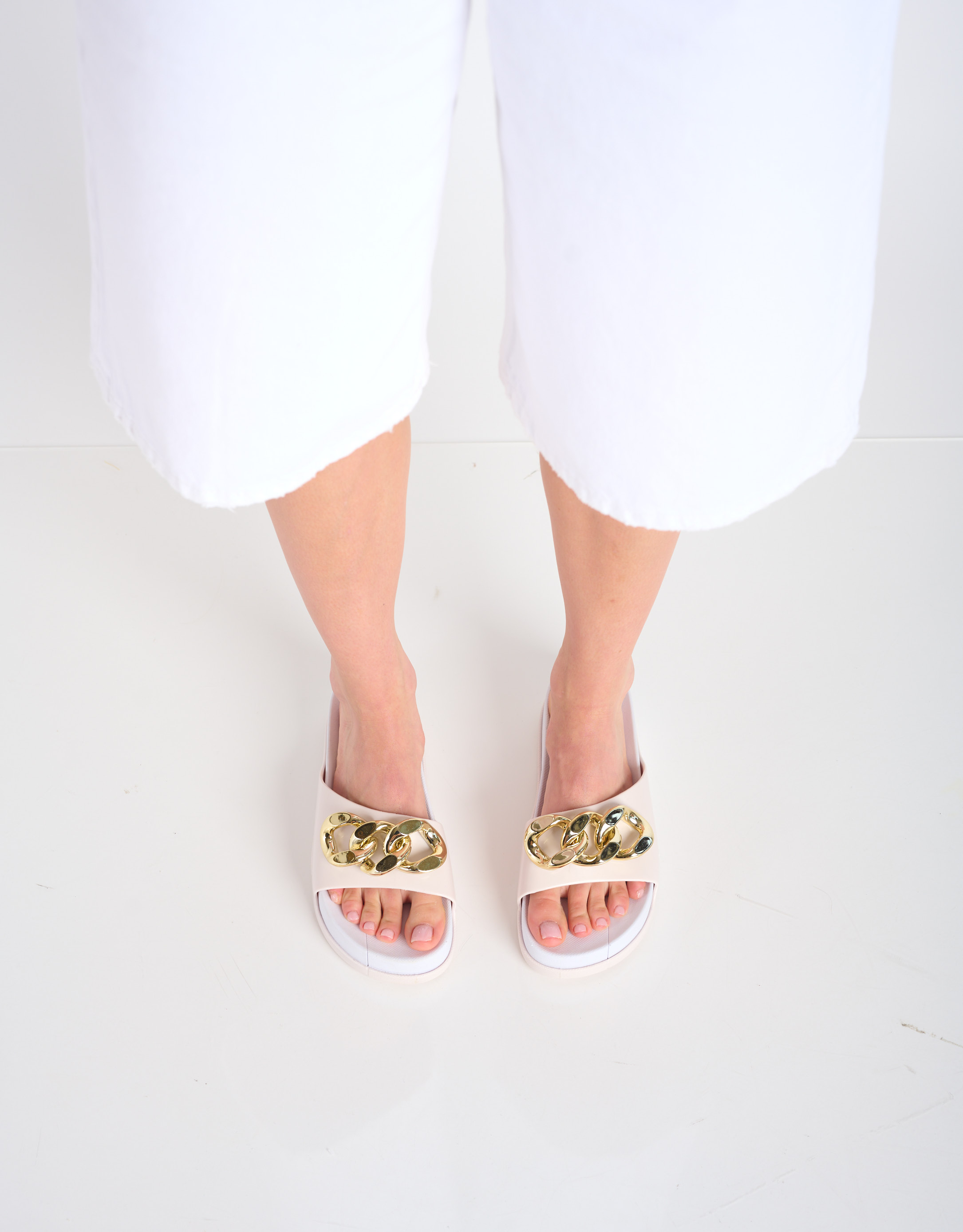 נעלי נשים - voices - כפכפים SLIDE שרשרת זהב - אופוויט