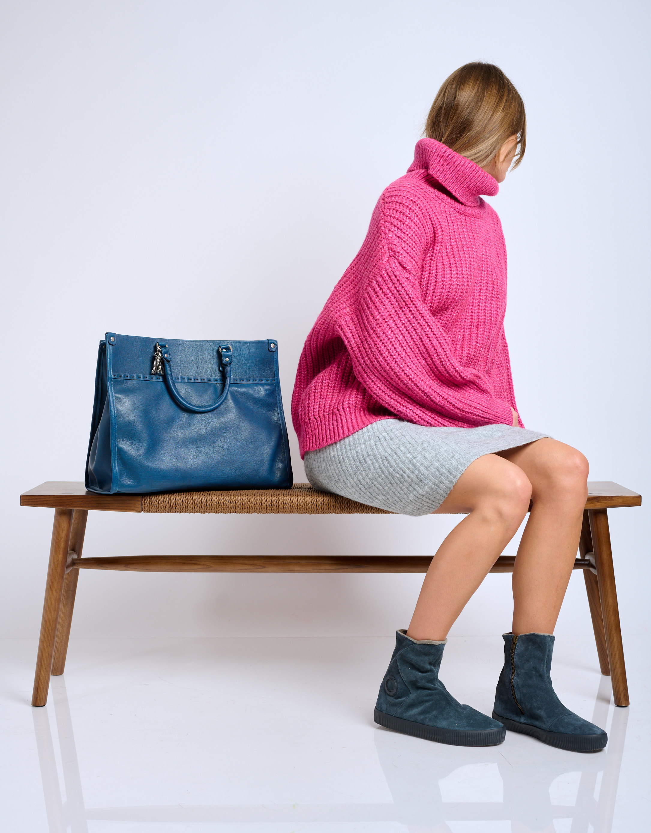 נעלי נשים - A.S. 98 - תיק יד גדול ADELE - כחול2