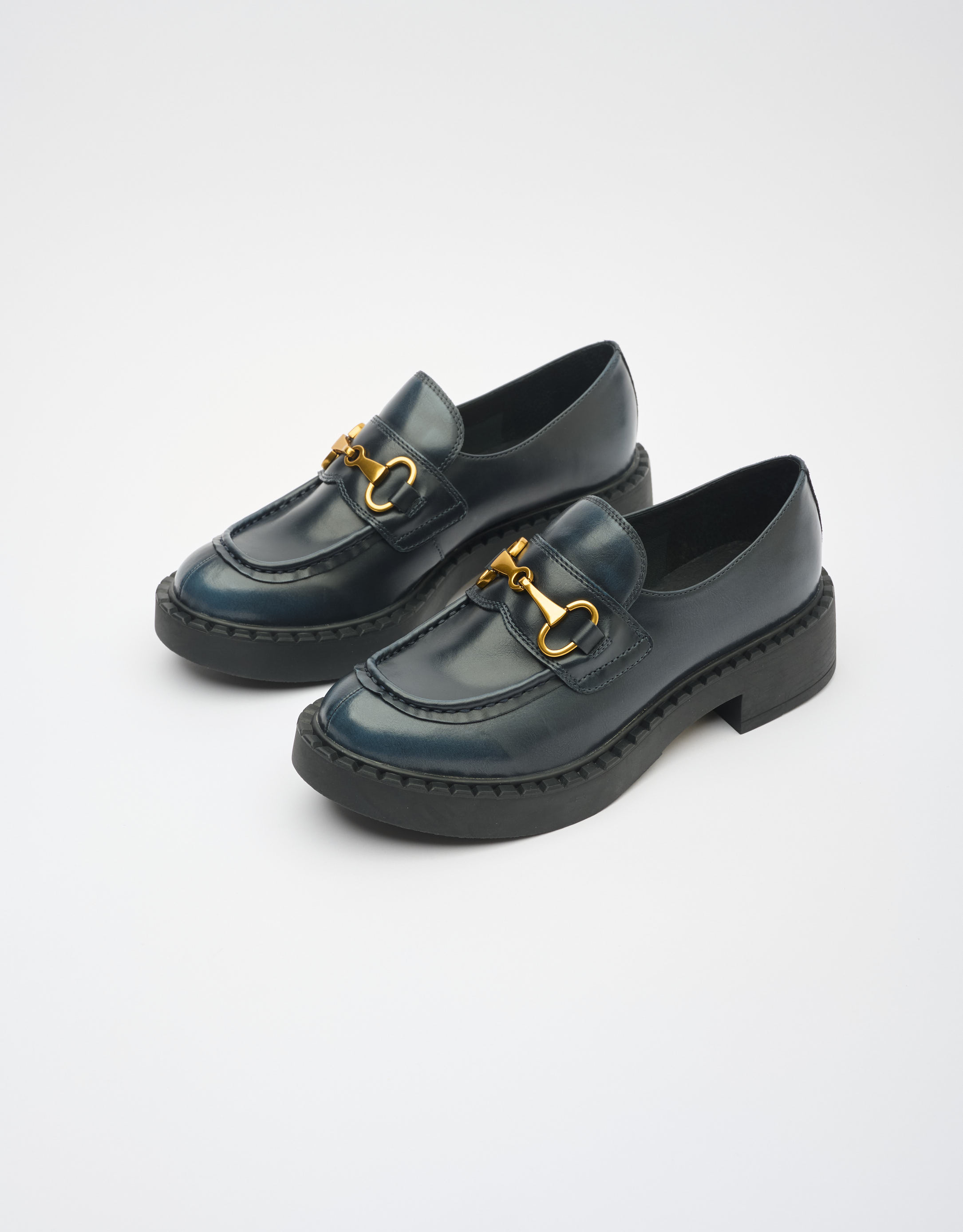 נעלי נשים - Jeffrey Campbell - נעלי מוקסין PORTINA - כחול2