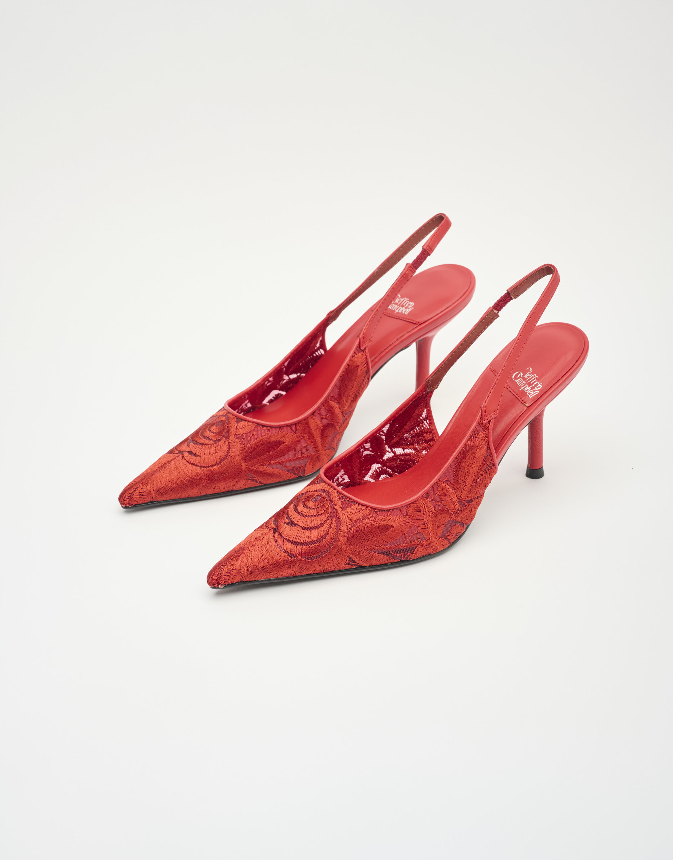 נעלי נשים - Jeffrey Campbell - נעלי סירה LOFFICELE תחרה - חמרה4