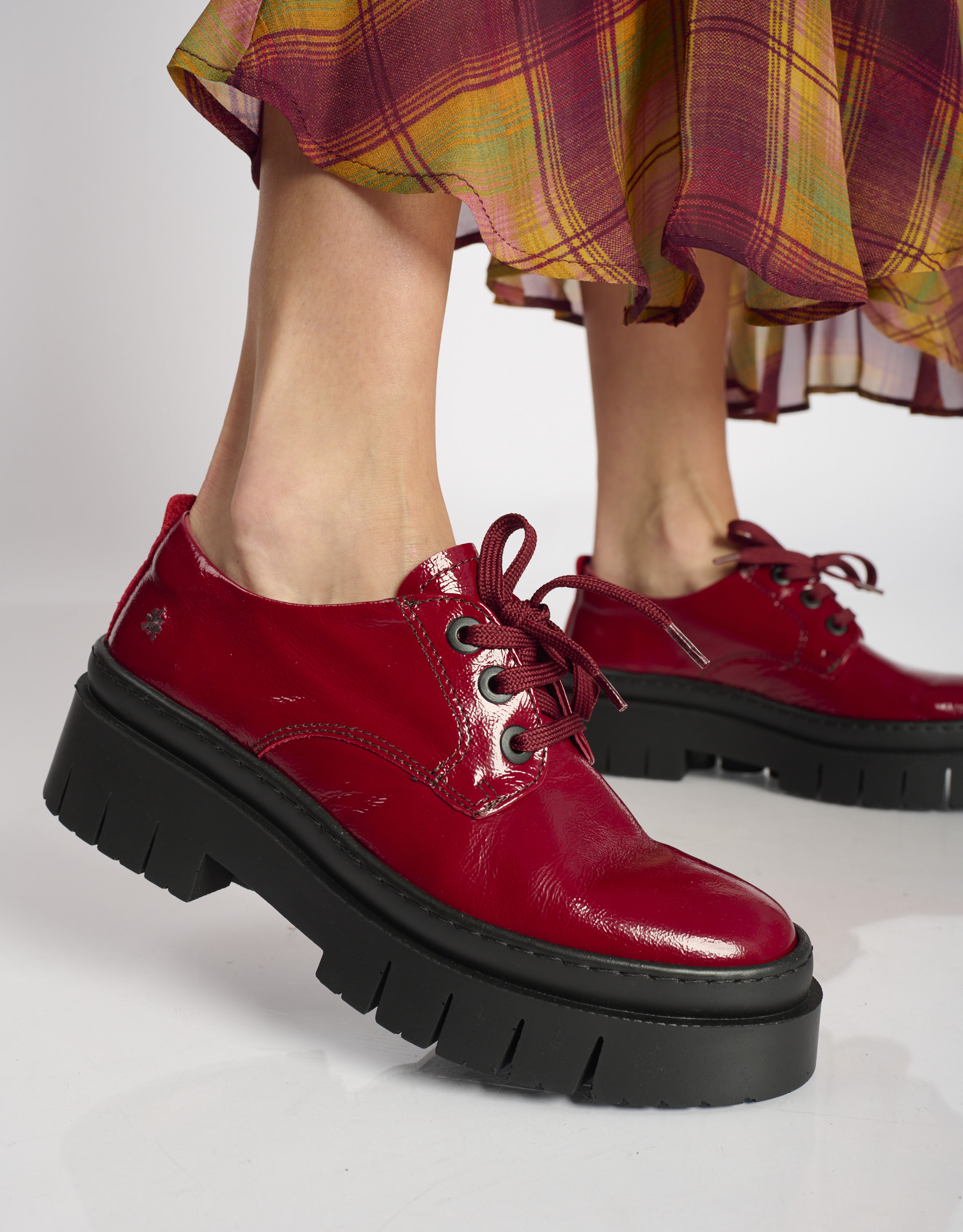 נעלי נשים - Art - נעלי לק פלטפורמה AMBERES - בורדו3