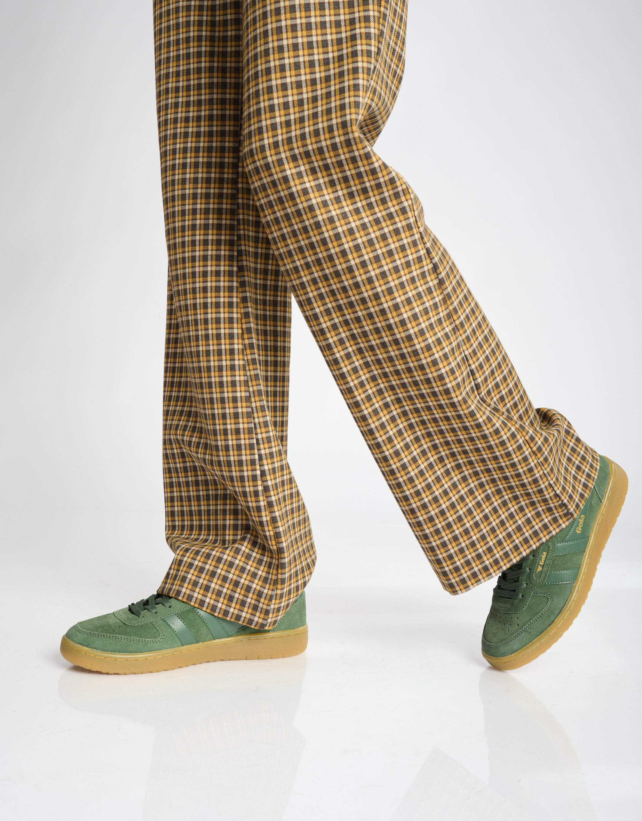 נעלי נשים - Gola - סניקרס זמש HAWK - ירוק4