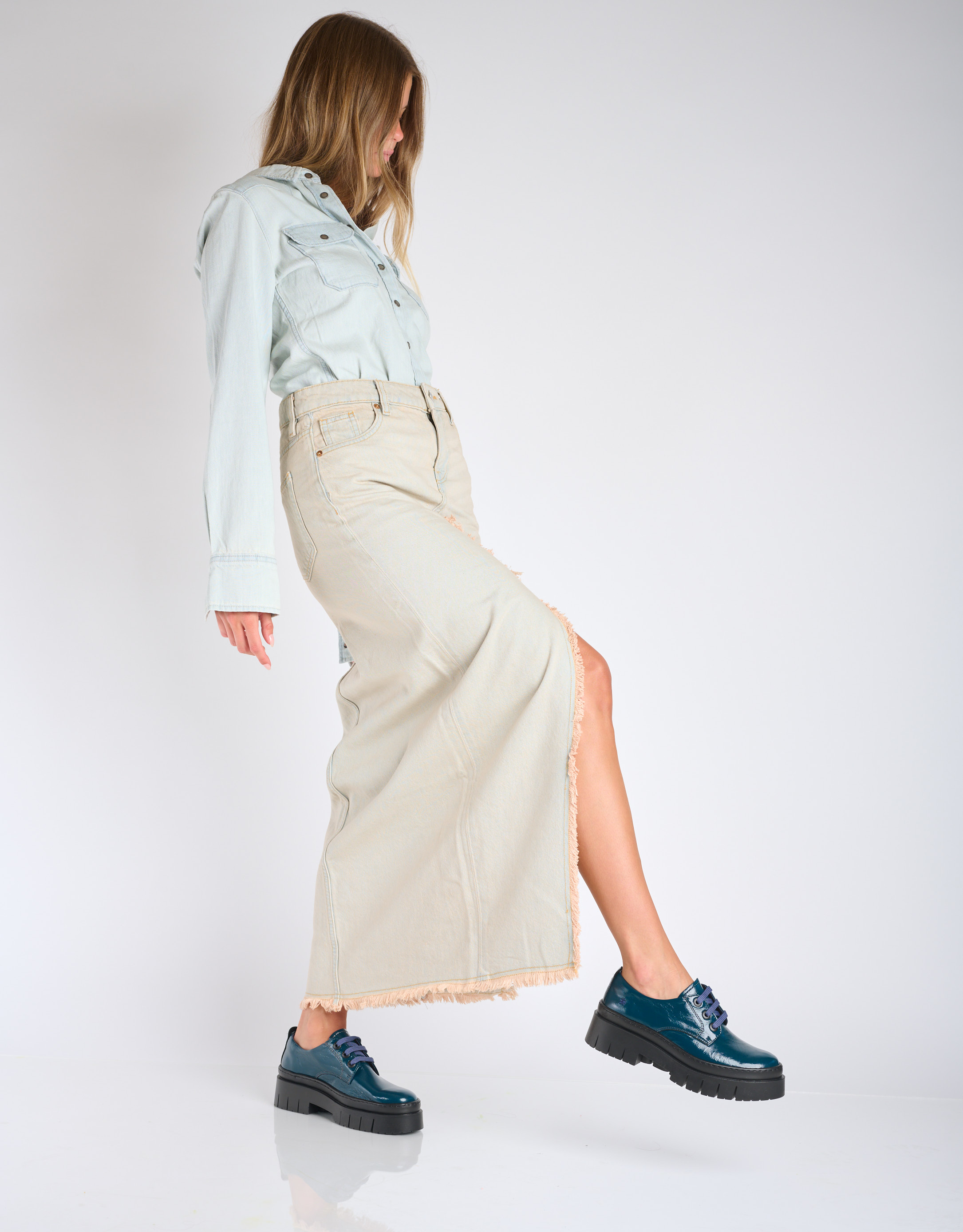 נעלי נשים - Art - נעלי לק פלטפורמה AMBERES - פטרול2