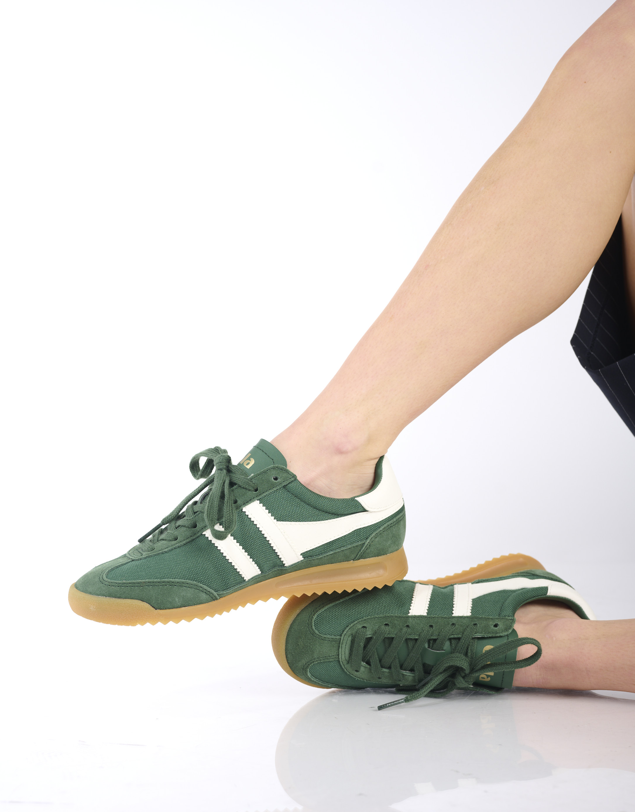 נעלי נשים - Gola - סניקרס TORNADO - ירוק   לבן