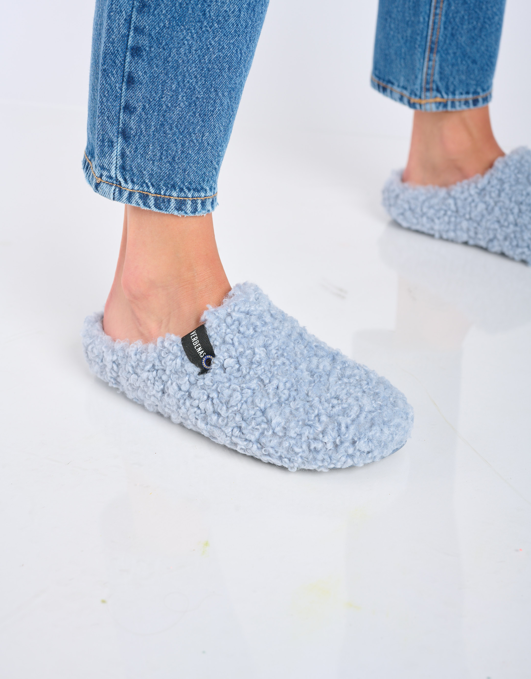 נעלי נשים - Verbenas - נעלי בית YORK CURLY - תכלת1