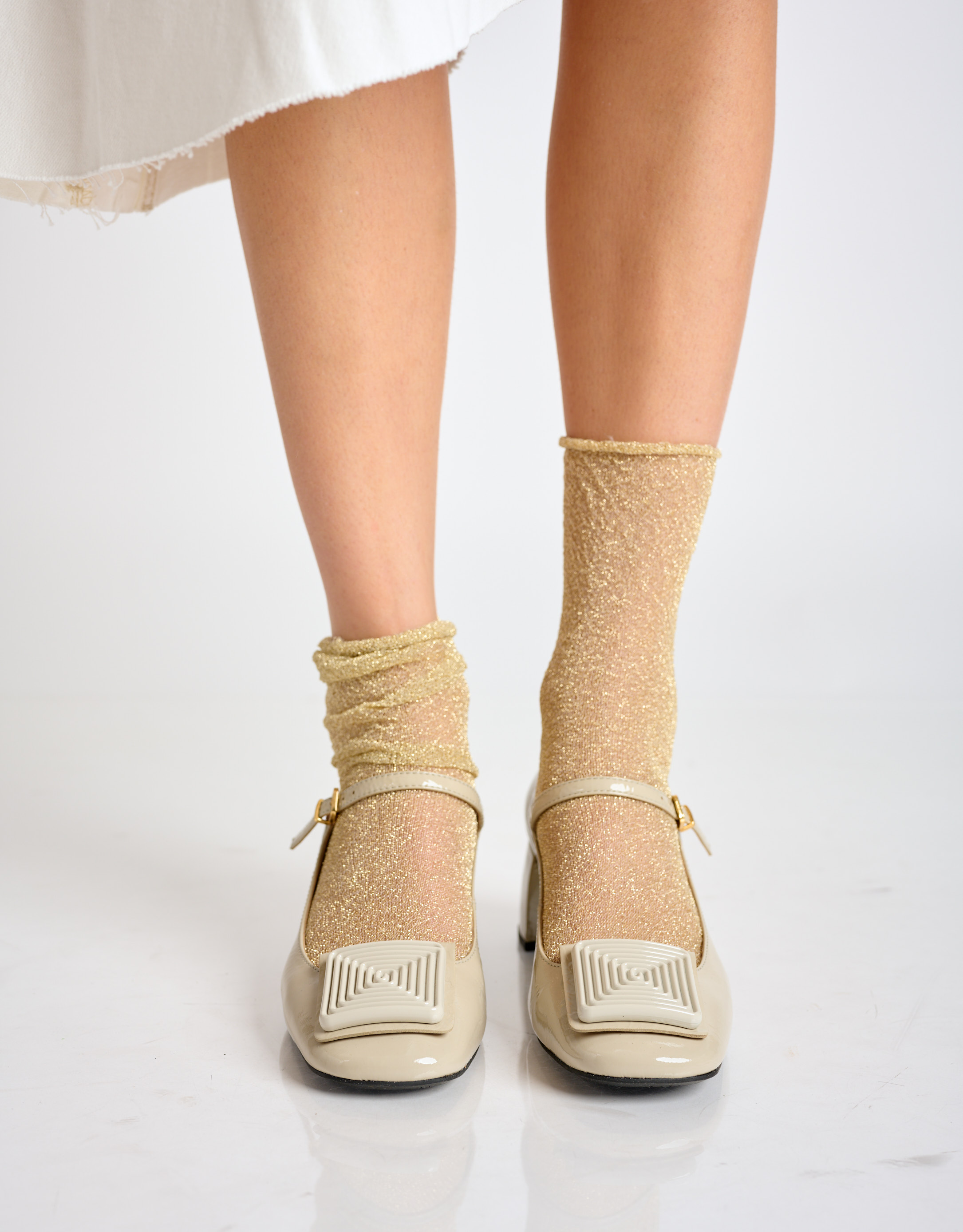 נעלי נשים - Vicenza - נעלי בובה עם עקב CARIBE - אופוויט