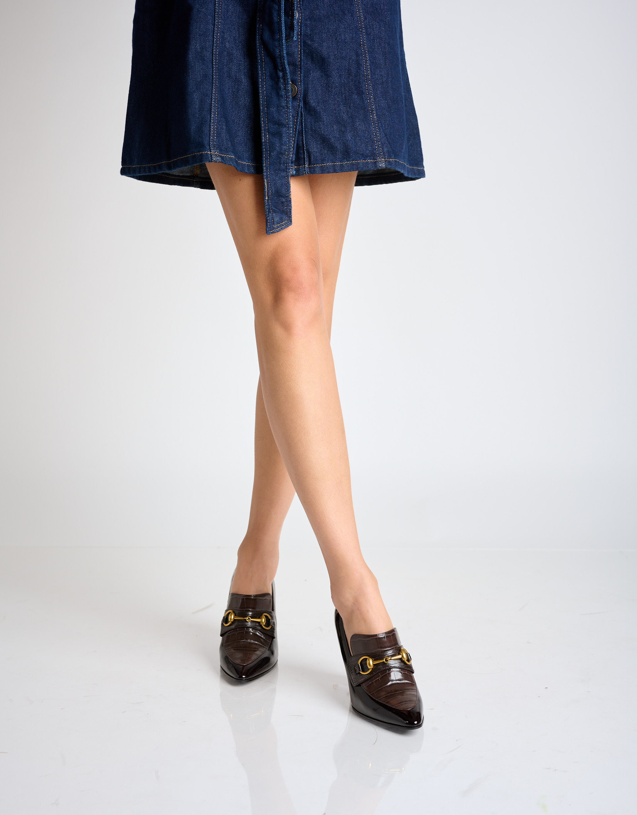 נעלי נשים - Jeffrey Campbell - נעלי עקב משולבים ETIQUETT - חום1