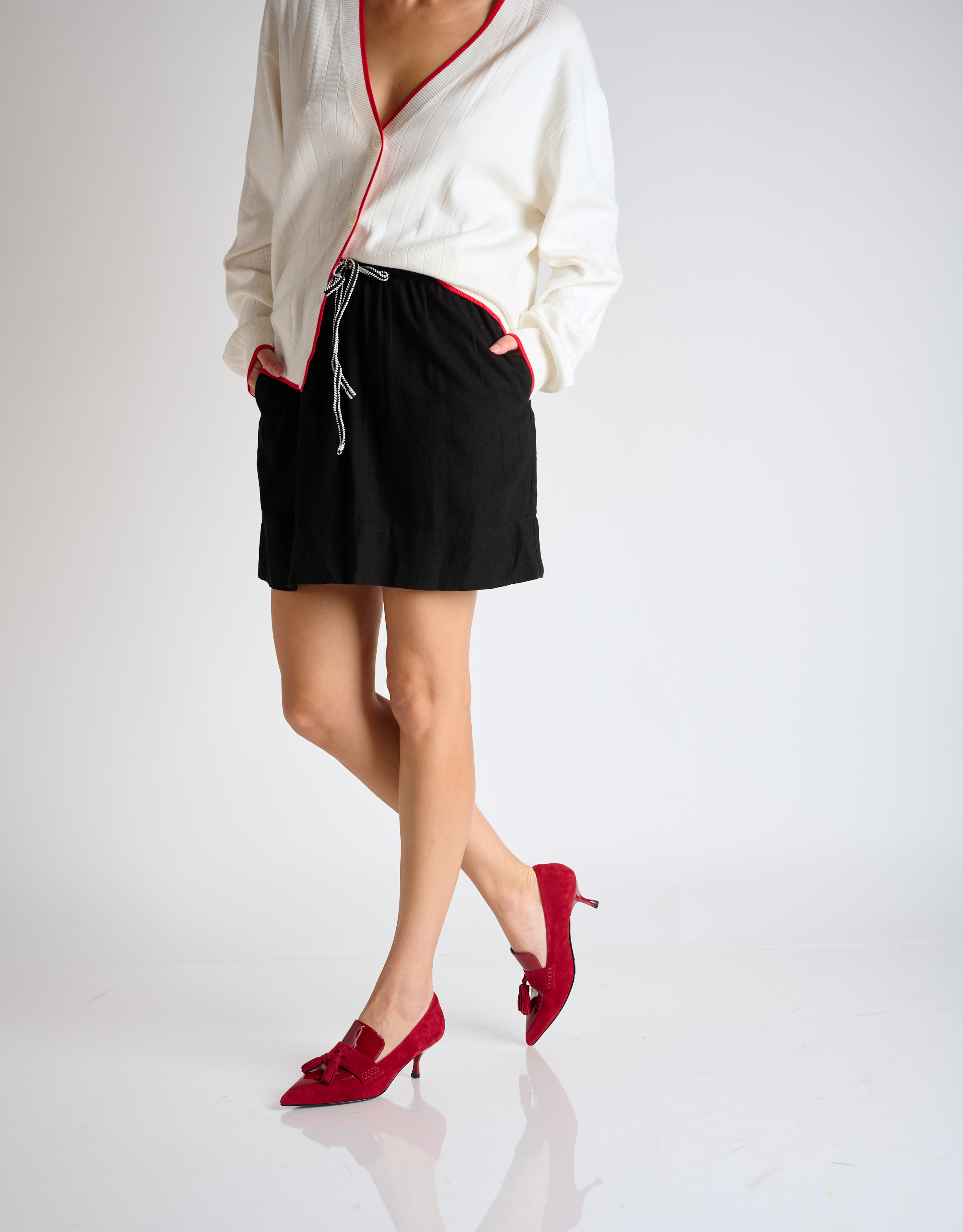 נעלי נשים - Jeffrey Campbell - נעלי סירה LITERAL - אדום1