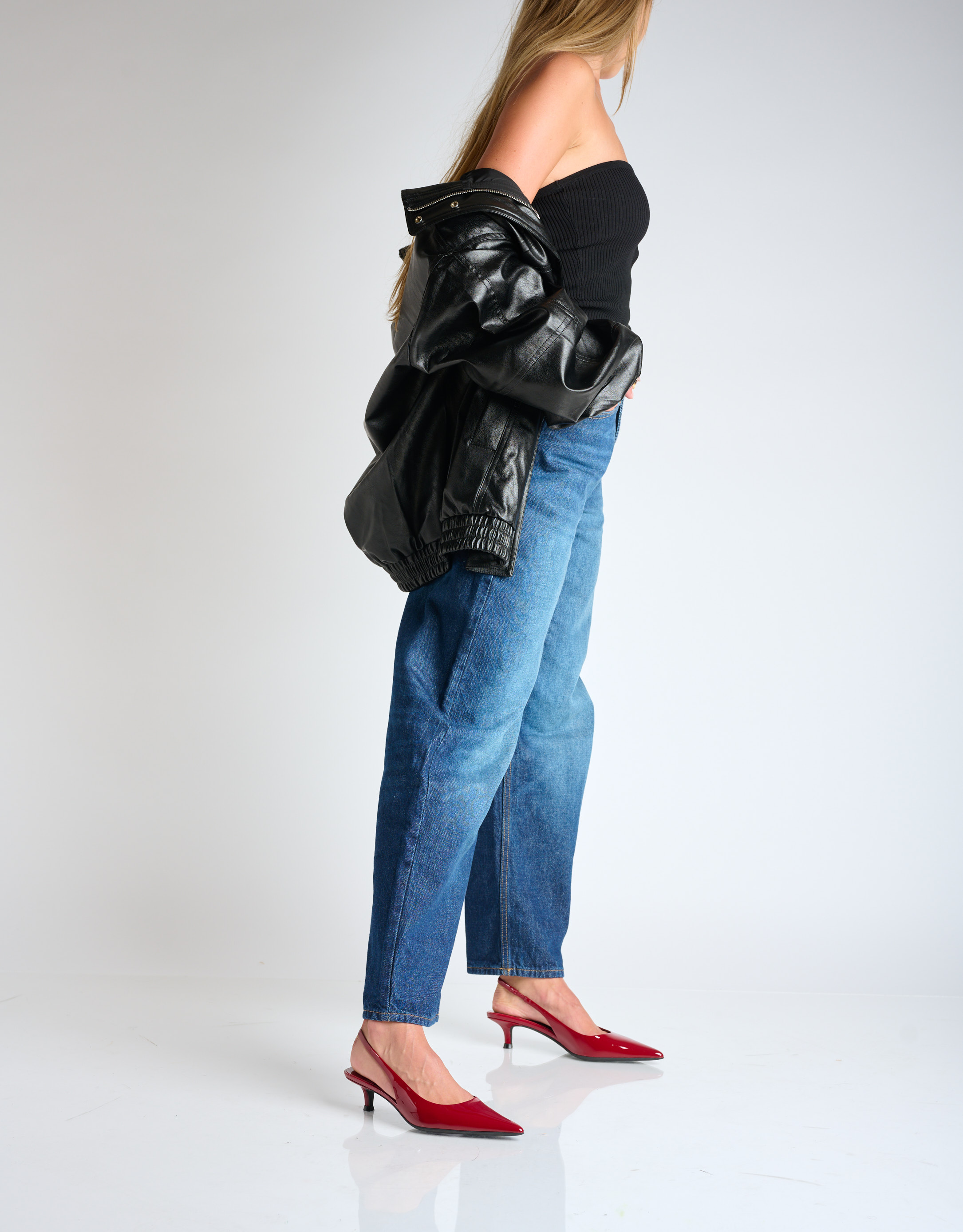 נעלי נשים - Jeffrey Campbell - נעלי סירה עם עקב PERSONA - בורדו1