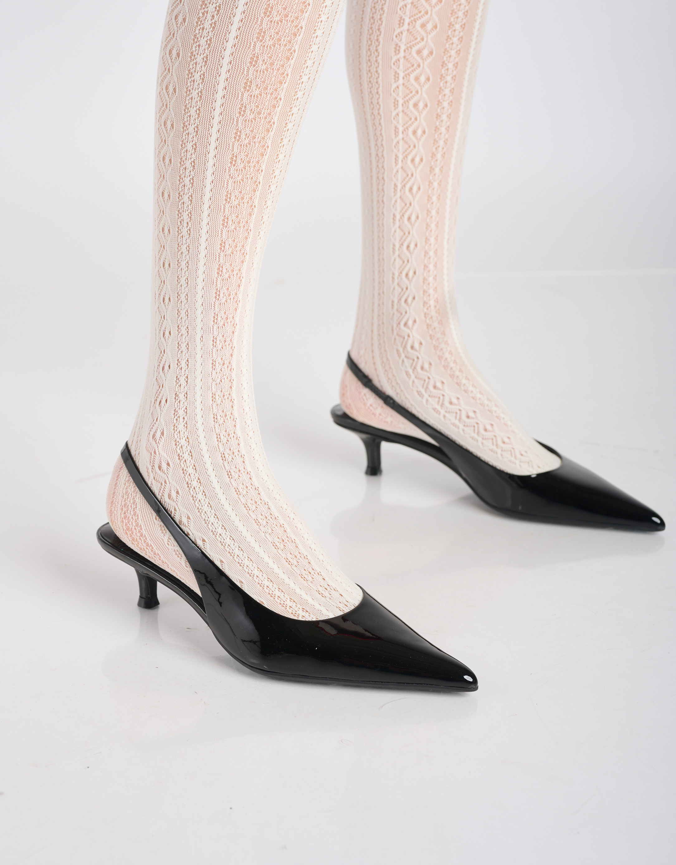 נעלי נשים - Jeffrey Campbell - נעלי סירה עם עקב PERSONA - שחור3