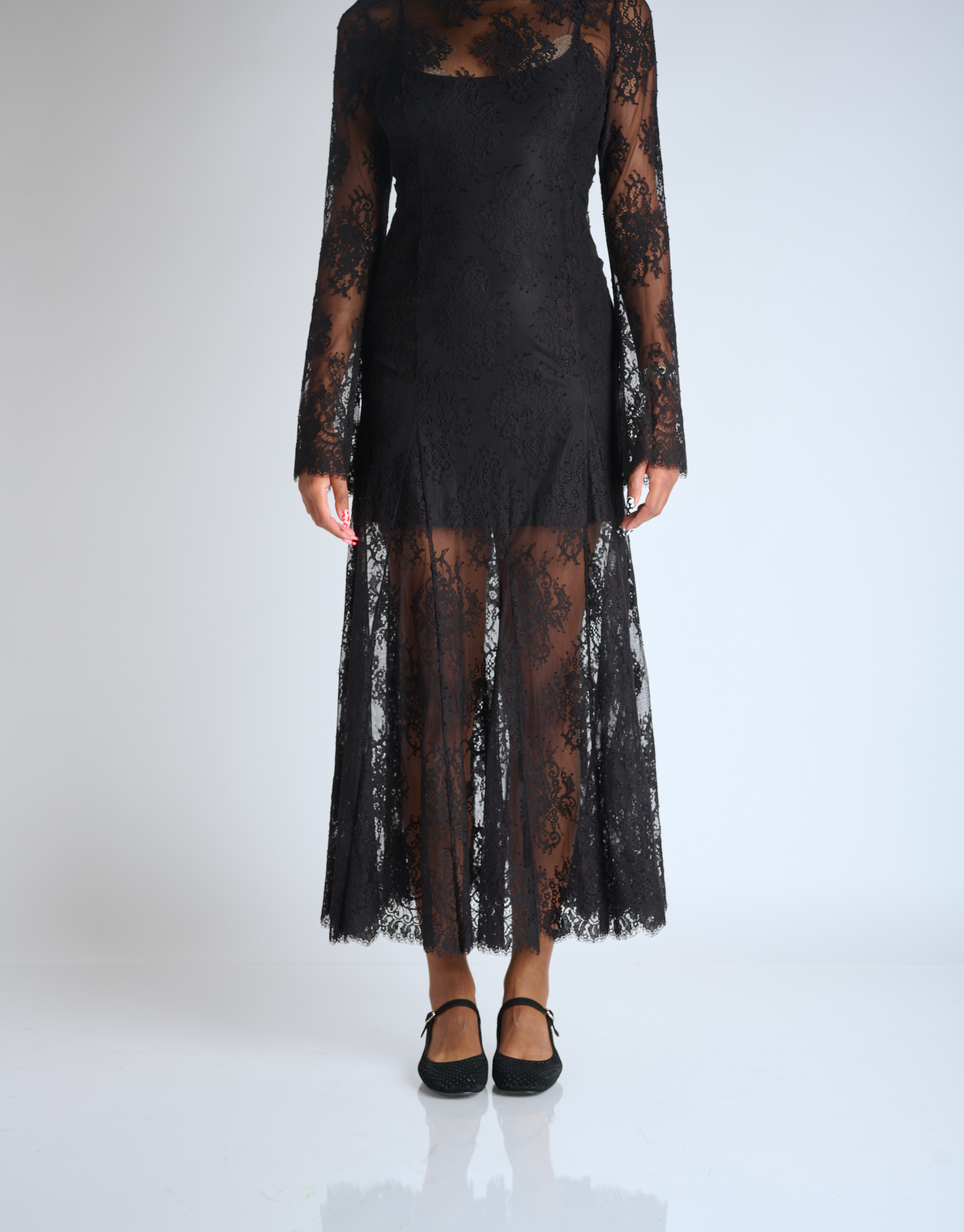 נעלי נשים - Jeffrey Campbell - נעלי בובה מזמש TOPTIER - שחור1