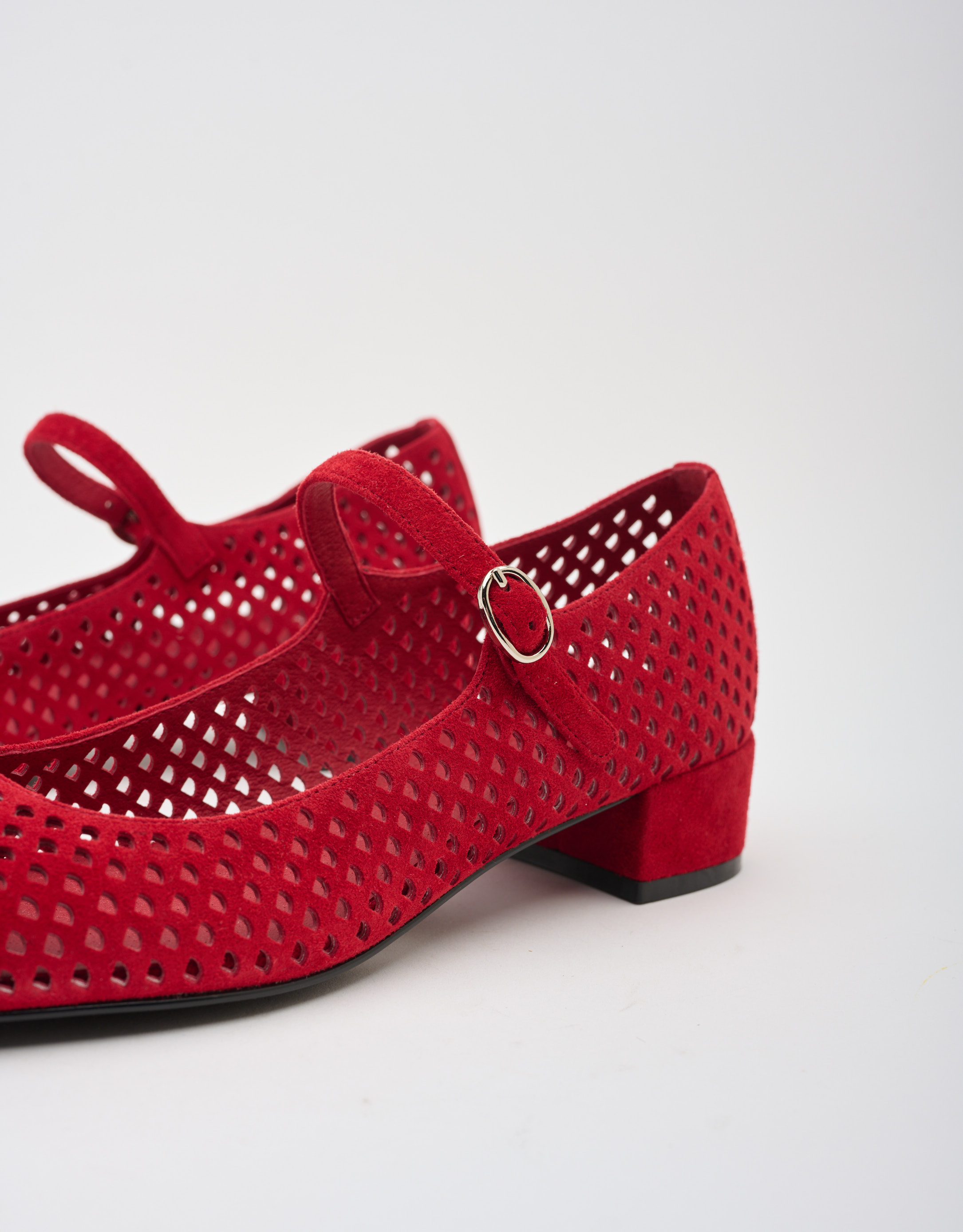 נעלי נשים - Jeffrey Campbell - נעלי בובה מזמש TOPTIER - אדום2