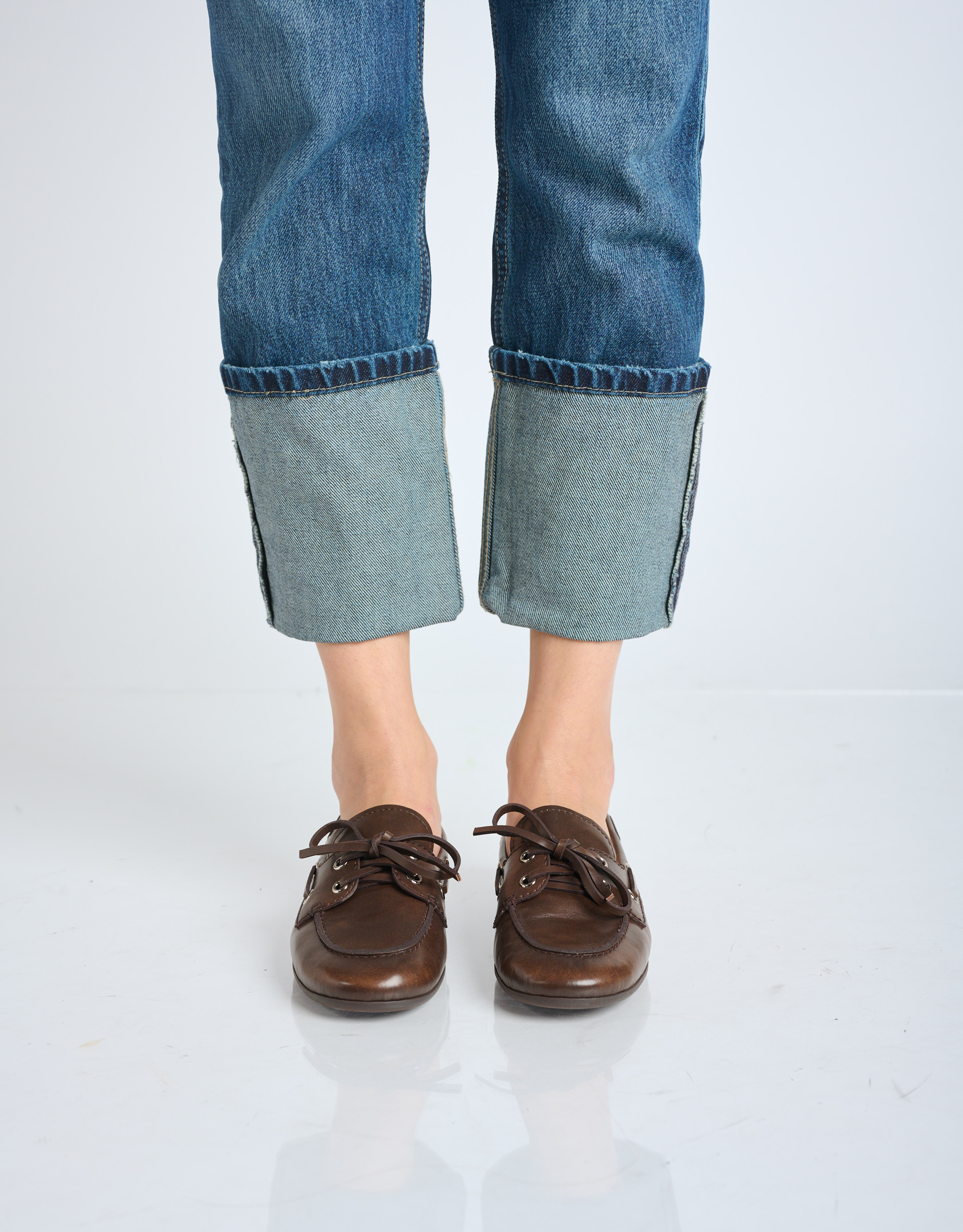 נעלי נשים - Jeffrey Campbell - נעלי מוקסין מעור BOAST - חום3