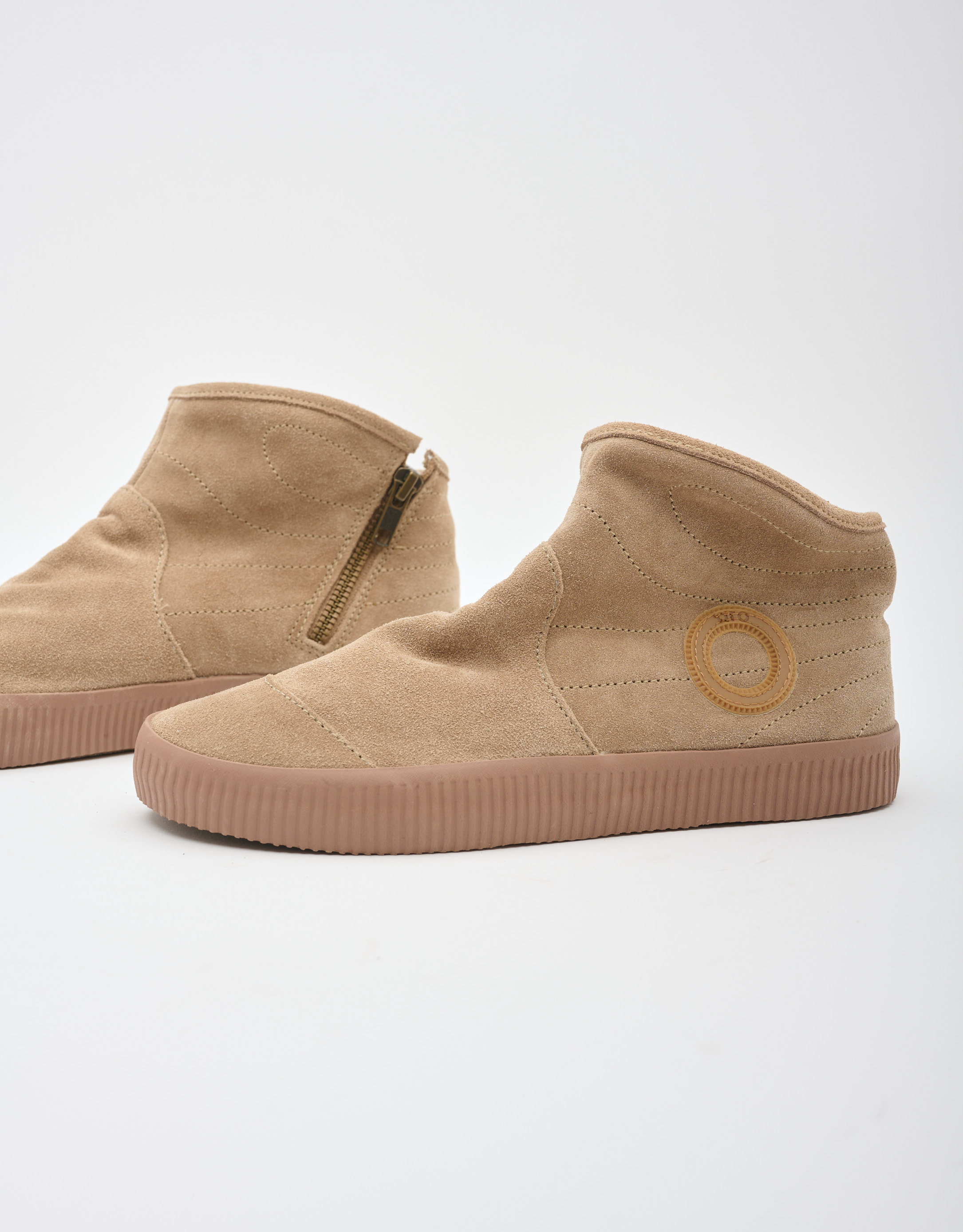 נעלי נשים - Aro - מגפוני זמש  NOELLE - חום בהיר1