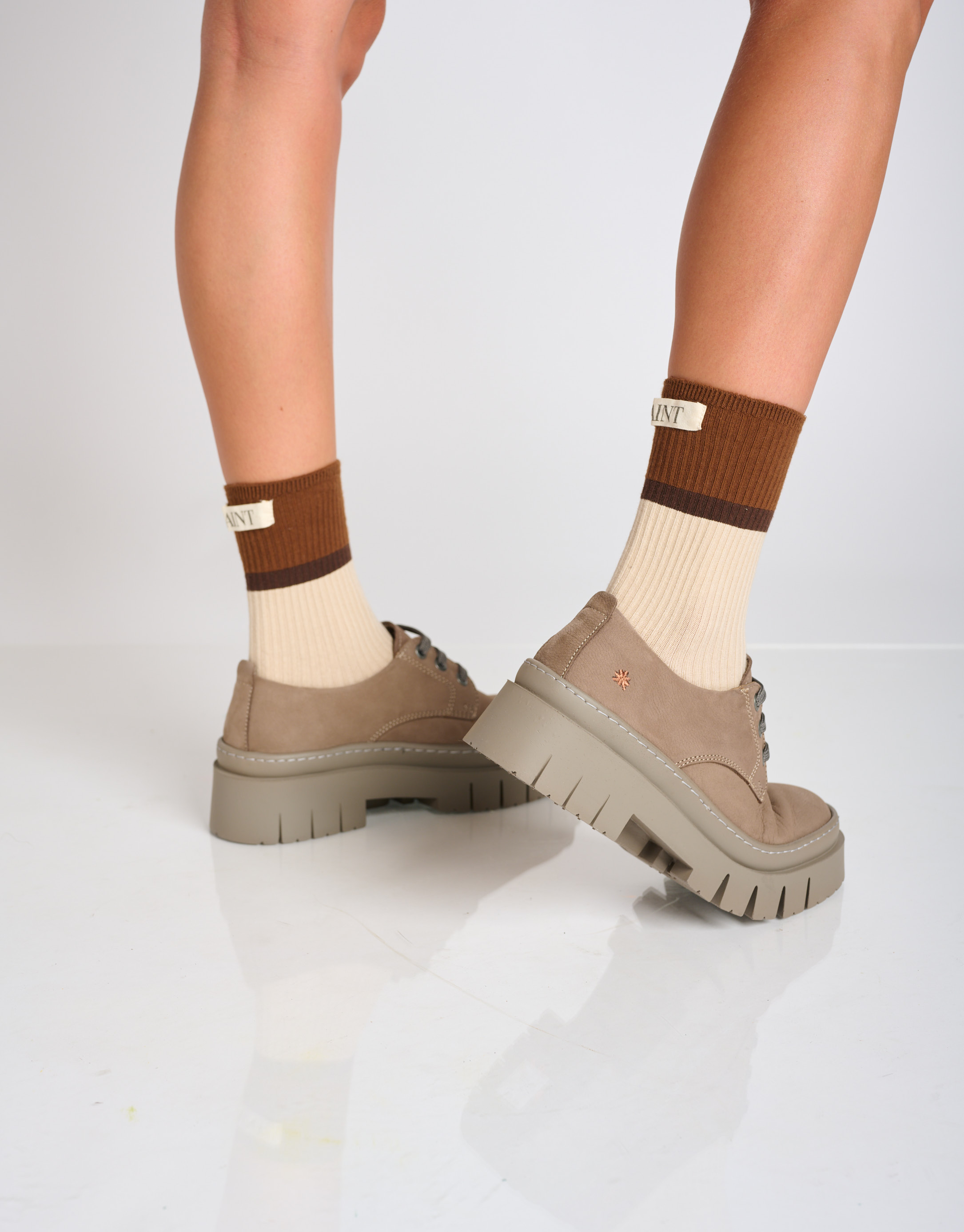 נעלי נשים - Art - נעלי פלטפורמה AMBERES - אפור חום4