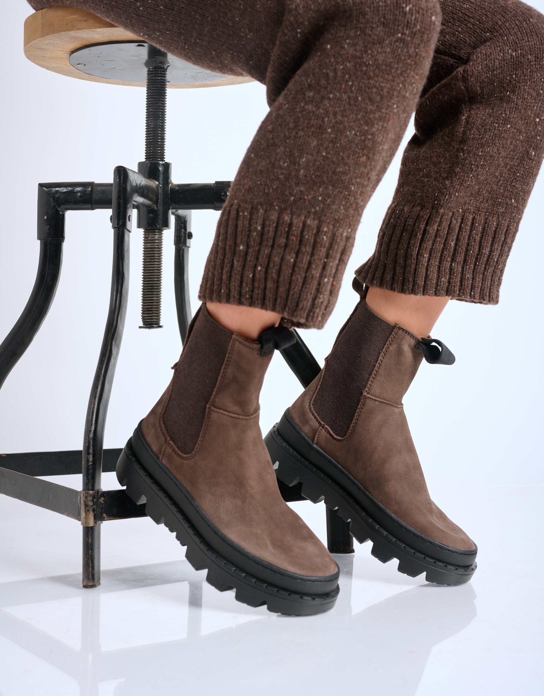 נעלי נשים - Satorisan - מגפונים UNALOME ELASTIC - חום כהה1