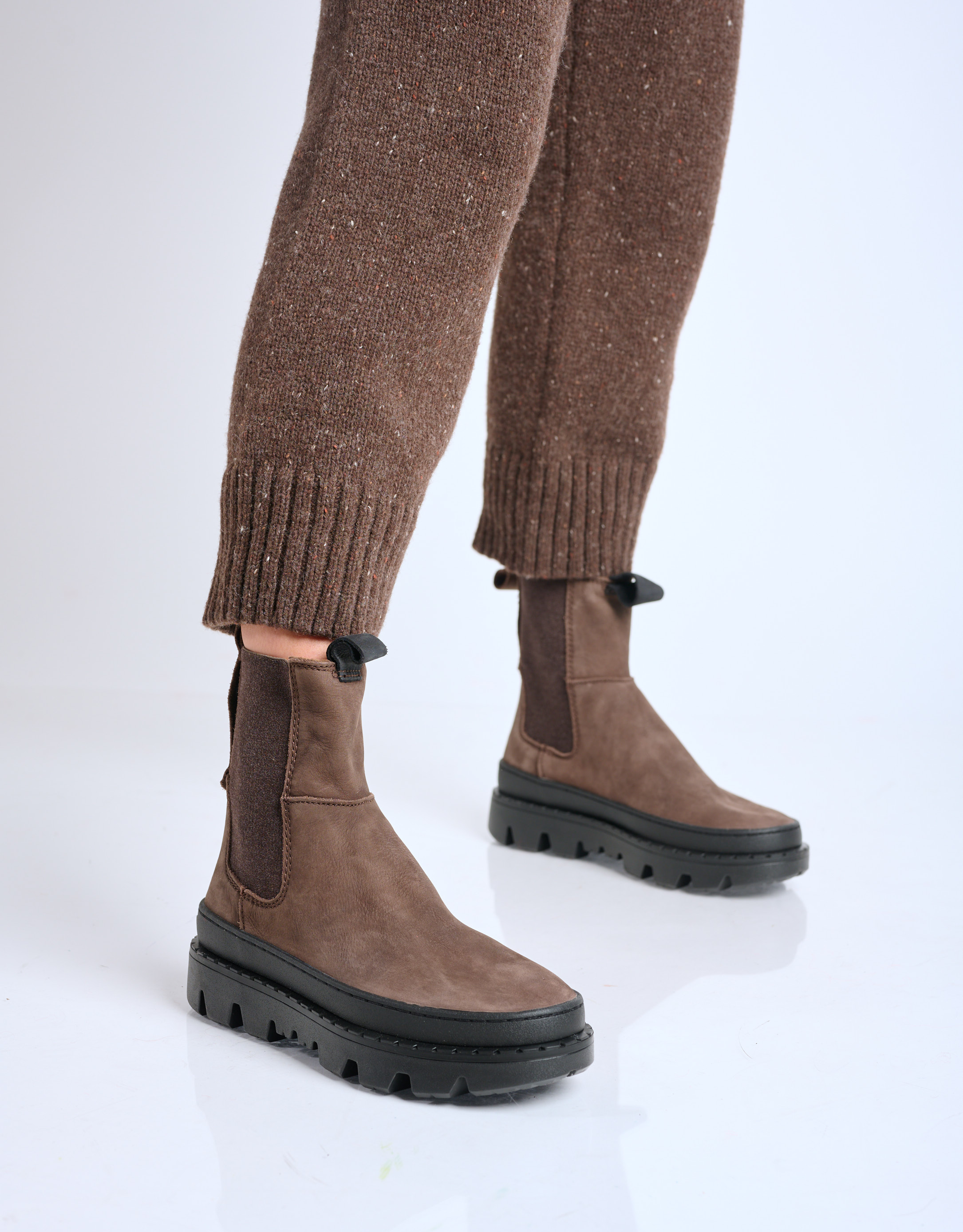 נעלי נשים - Satorisan - מגפונים UNALOME ELASTIC - חום כהה3